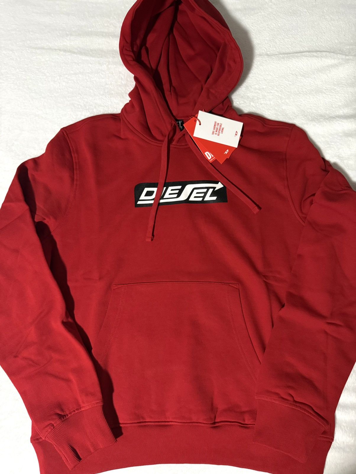 Diesel Brushed Cotton Hoodie US Medium