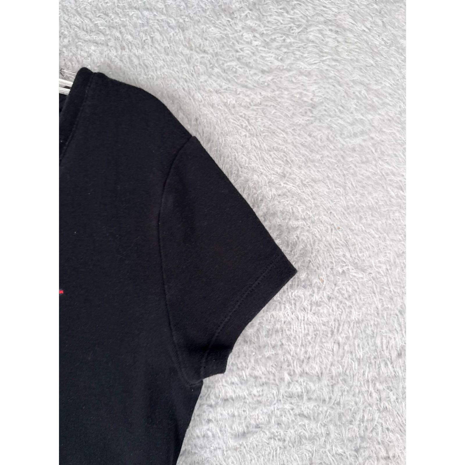 Tommy Hilfiger VINTAGE Tommy Hilfiger Women's T-Shirt Small Black Short Sleeve Knit Casual Top 90s Girls Size L / US 10 / IT 46 - 2 Thumbnail