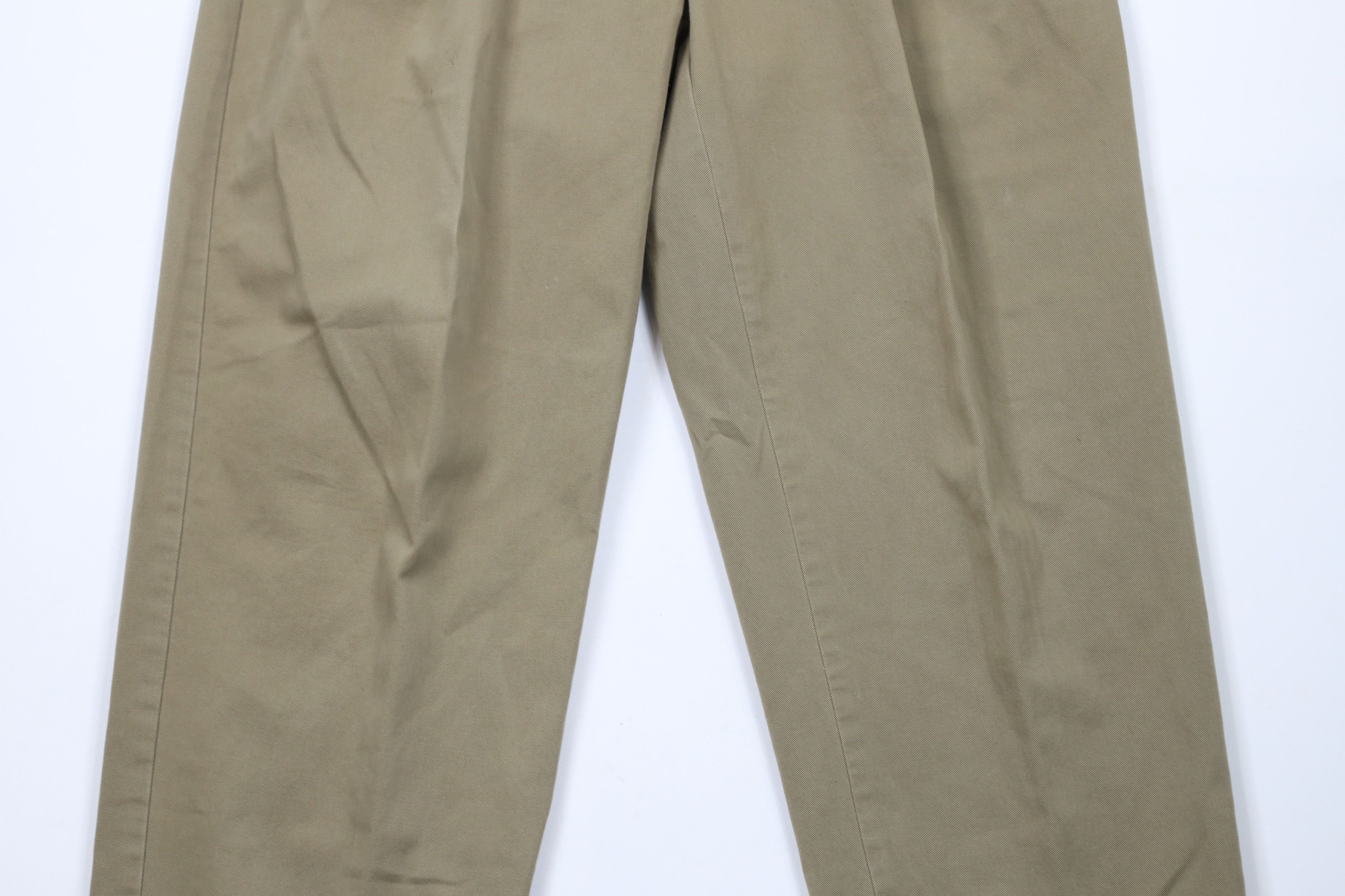 Ralph Lauren Vintage 90s Ralph Lauren Pleated Cuffed Wide Leg Chino Pants Size US 35 - 3 Thumbnail