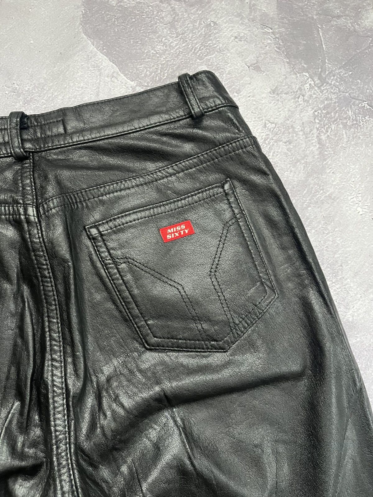 Japanese Brand × Miss Sixty Miss Sixty Flared Boot Cut Eco Leather Pants Jeans Y2K Size 28" / US 6 / IT 42 - 8 Thumbnail