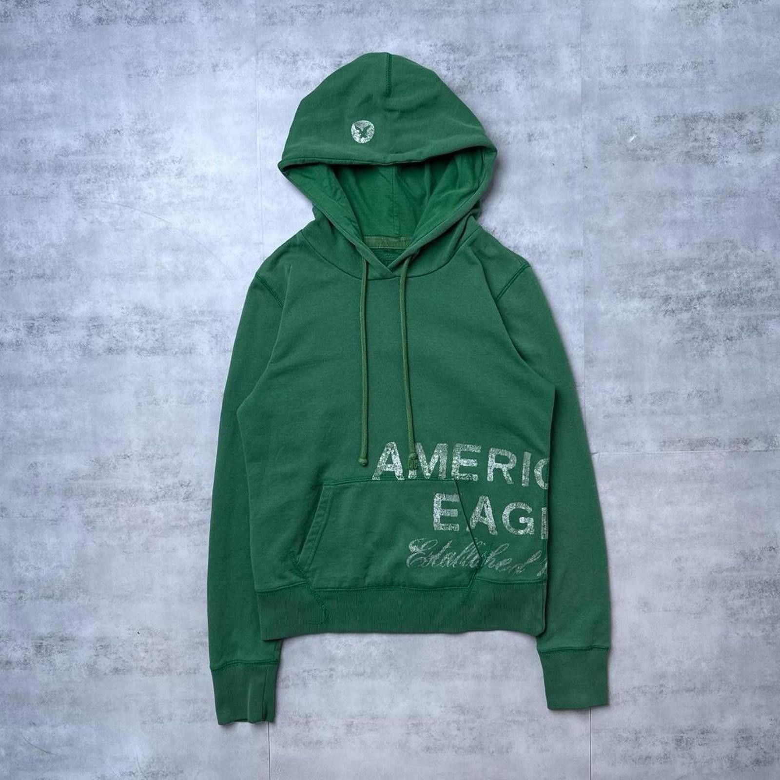 American Eagle Outfitters Y2K American Eagle 00s Green Hoodie Jacket Size S / US 4 / IT 40 - 1 Thumbnail