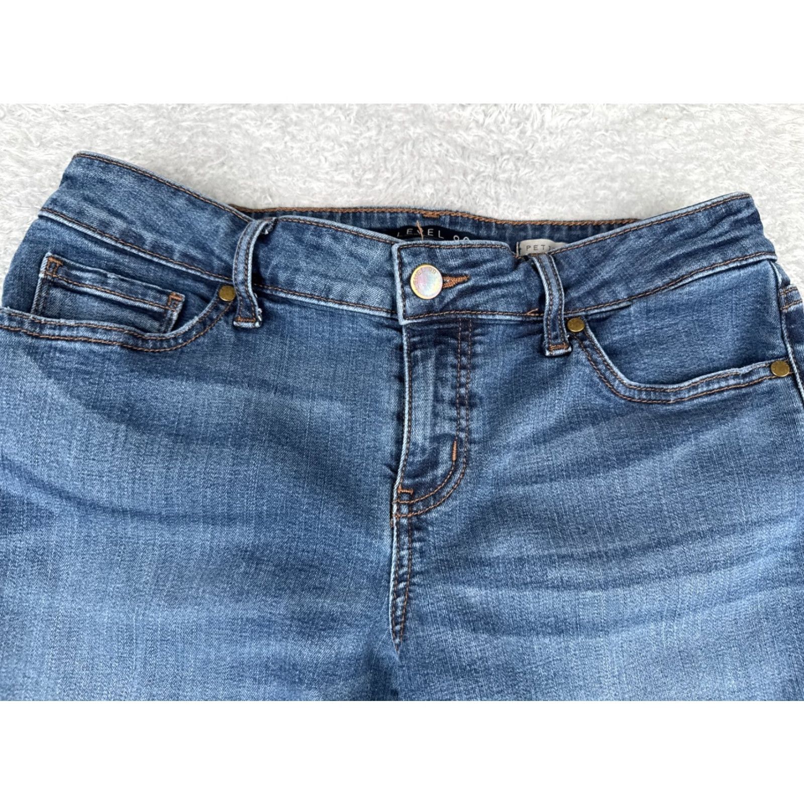 Anthropologie Level 99 Jeans Women Bootcut Jeans 31 Blue Denim Mid Rise 30x28 Cotton Size 24" / US 00 / IT 34 - 4 Thumbnail