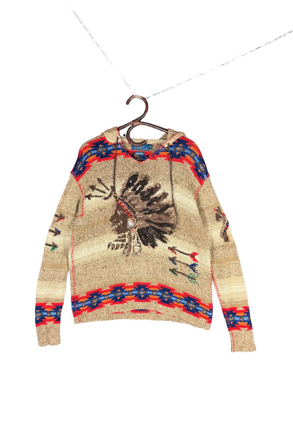 Polo Ralph Lauren Polo Ralph Lauren FW03 Southwestern Hand Knit Chief Hoodie Size US M / EU 48-50 / 2 - 1 Thumbnail