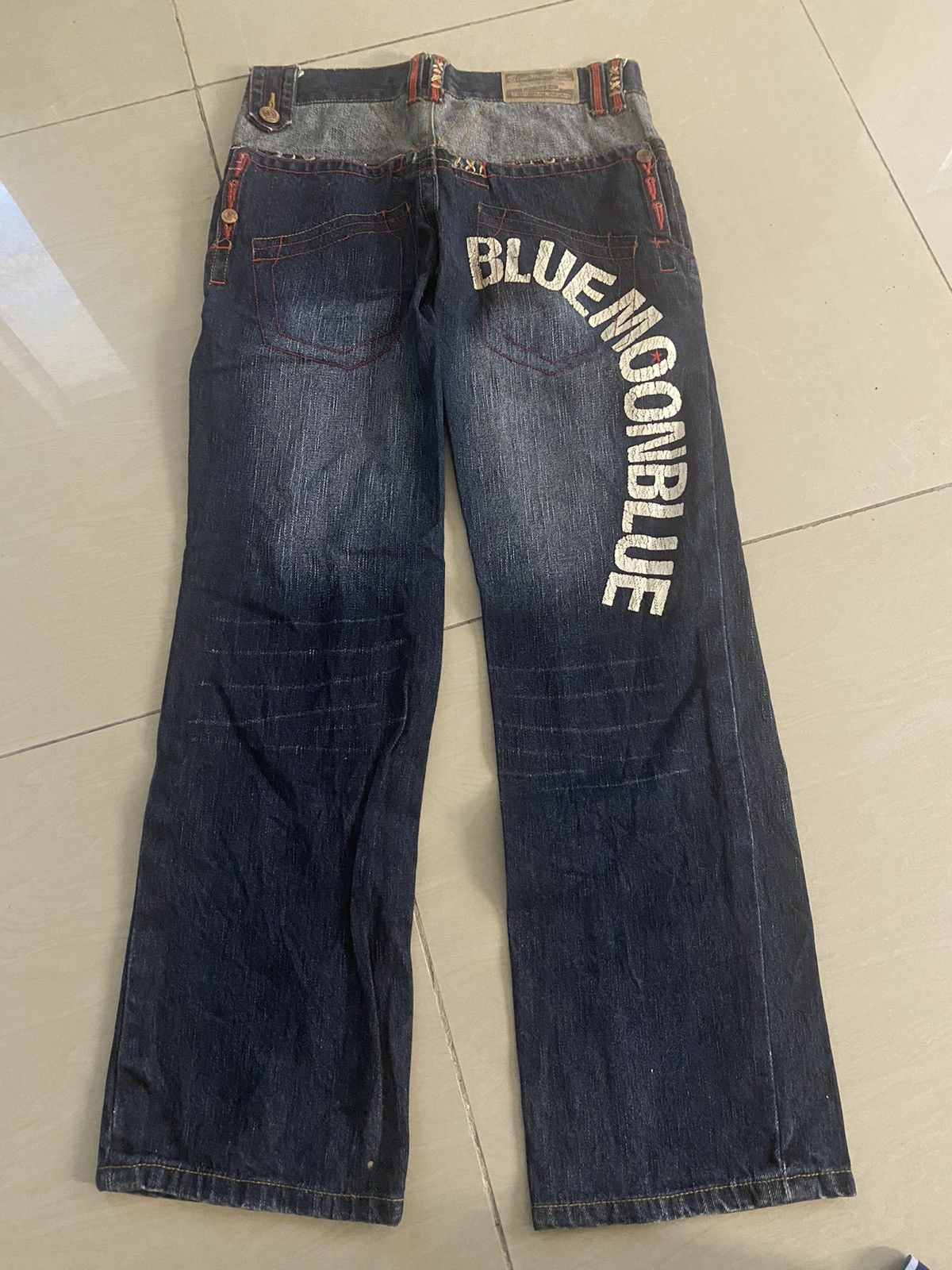 Japanese Brand × Vintage Blue Moon Blue Fatigue Surf Jeans Size US 29 - 2 Thumbnail