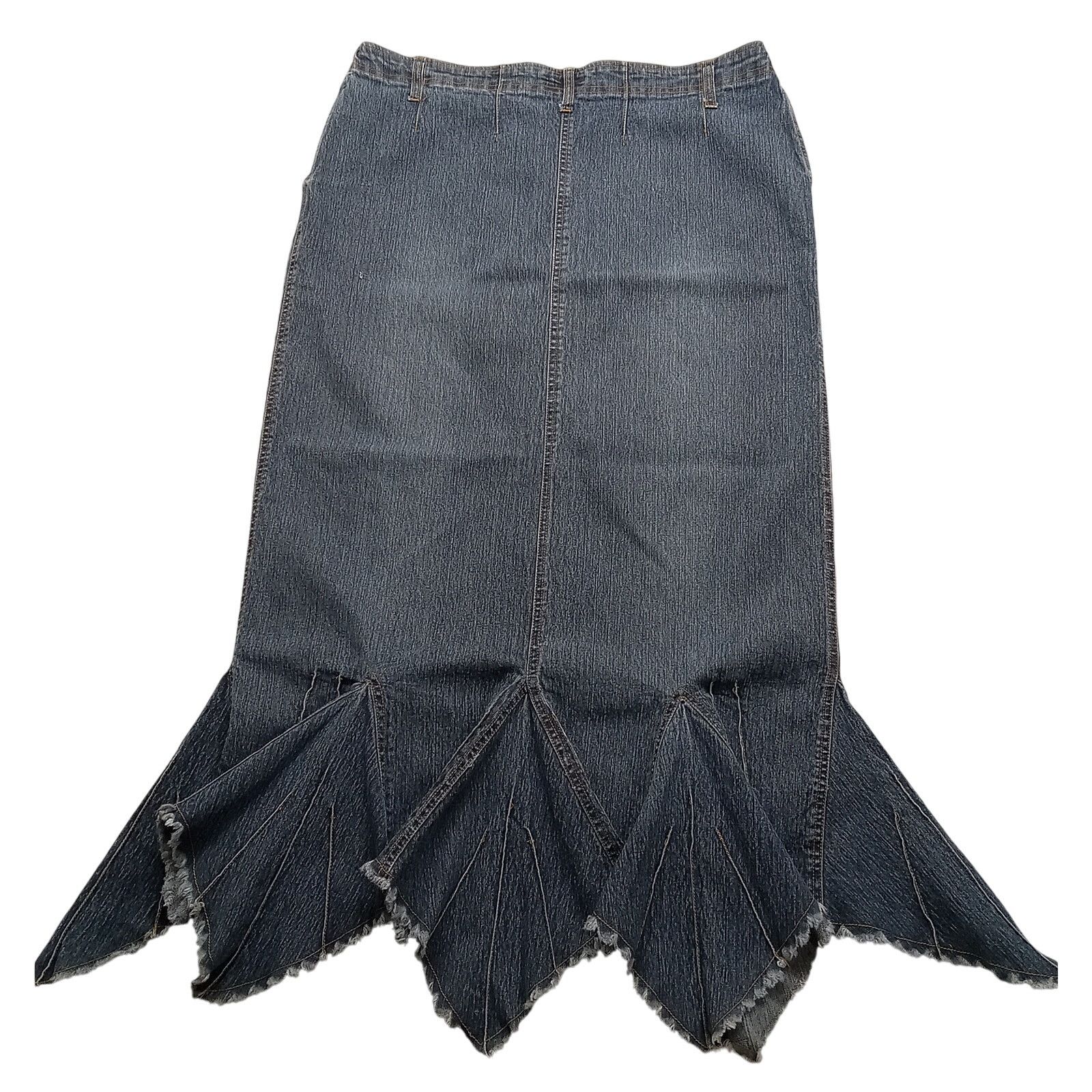 & Other Stories Goddess Jean 40X38 Skirt Women's Mermaid Cotton Blend Size 40" / US 18 - 2 Thumbnail
