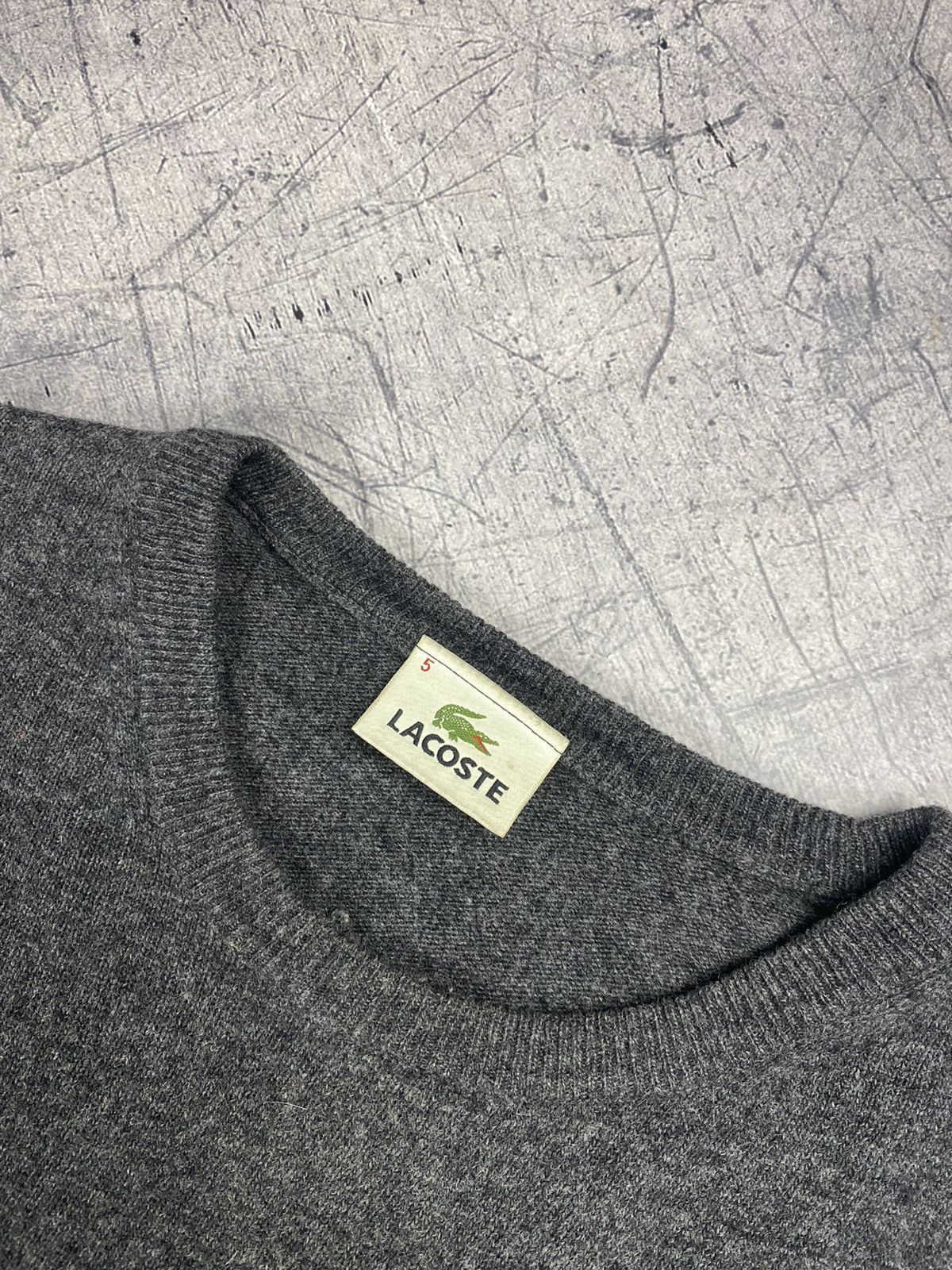 Lacoste Vintage Lacoste Wool Sweater Men's Size L Gray 90's Size US L / EU 52-54 / 3 - 5 Thumbnail