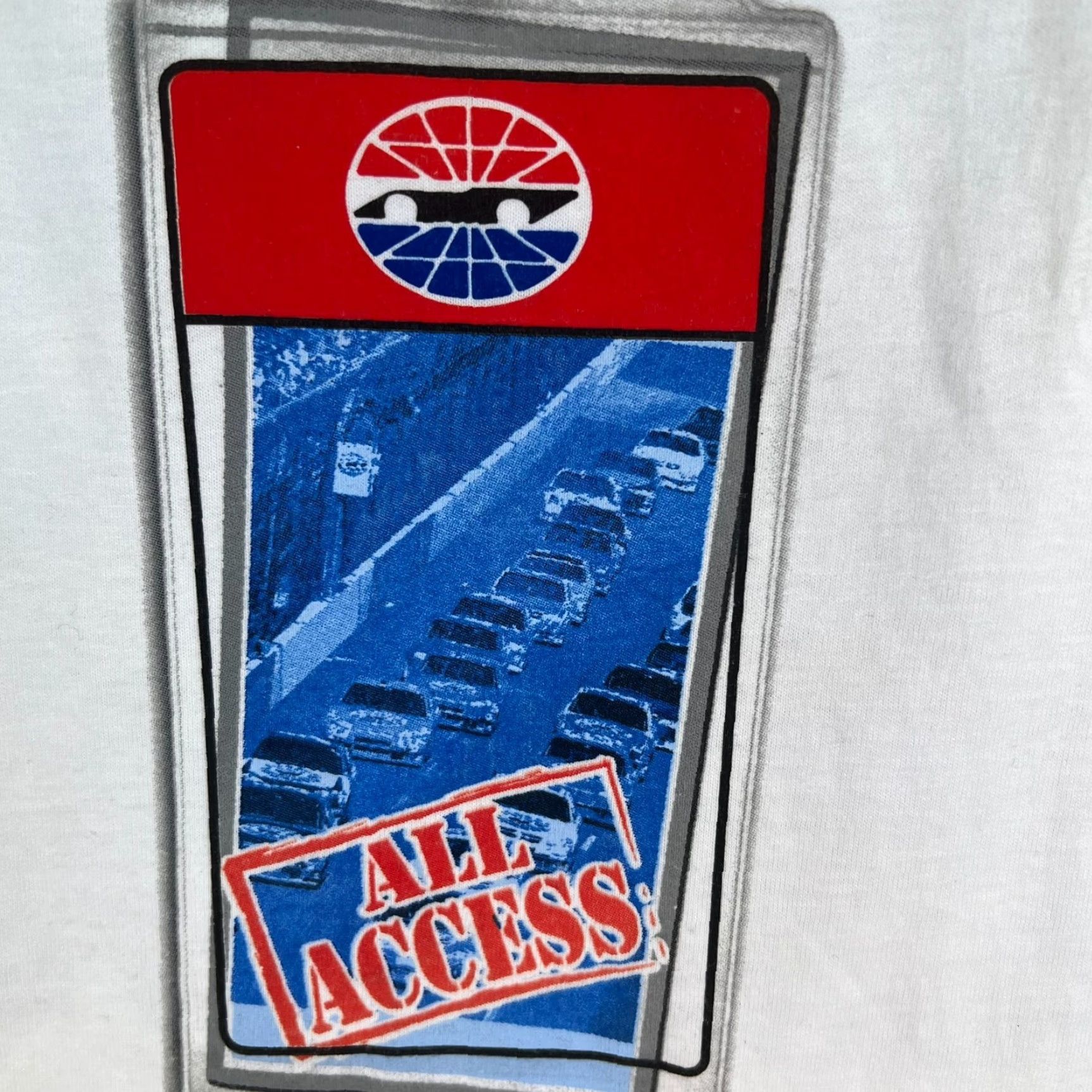 Fruit Of The Loom VINTAGE Fruit of the Loom All American Race Tour All Access T Shirt Mens XL White Size US XL / EU 56 / 4 - 3 Thumbnail