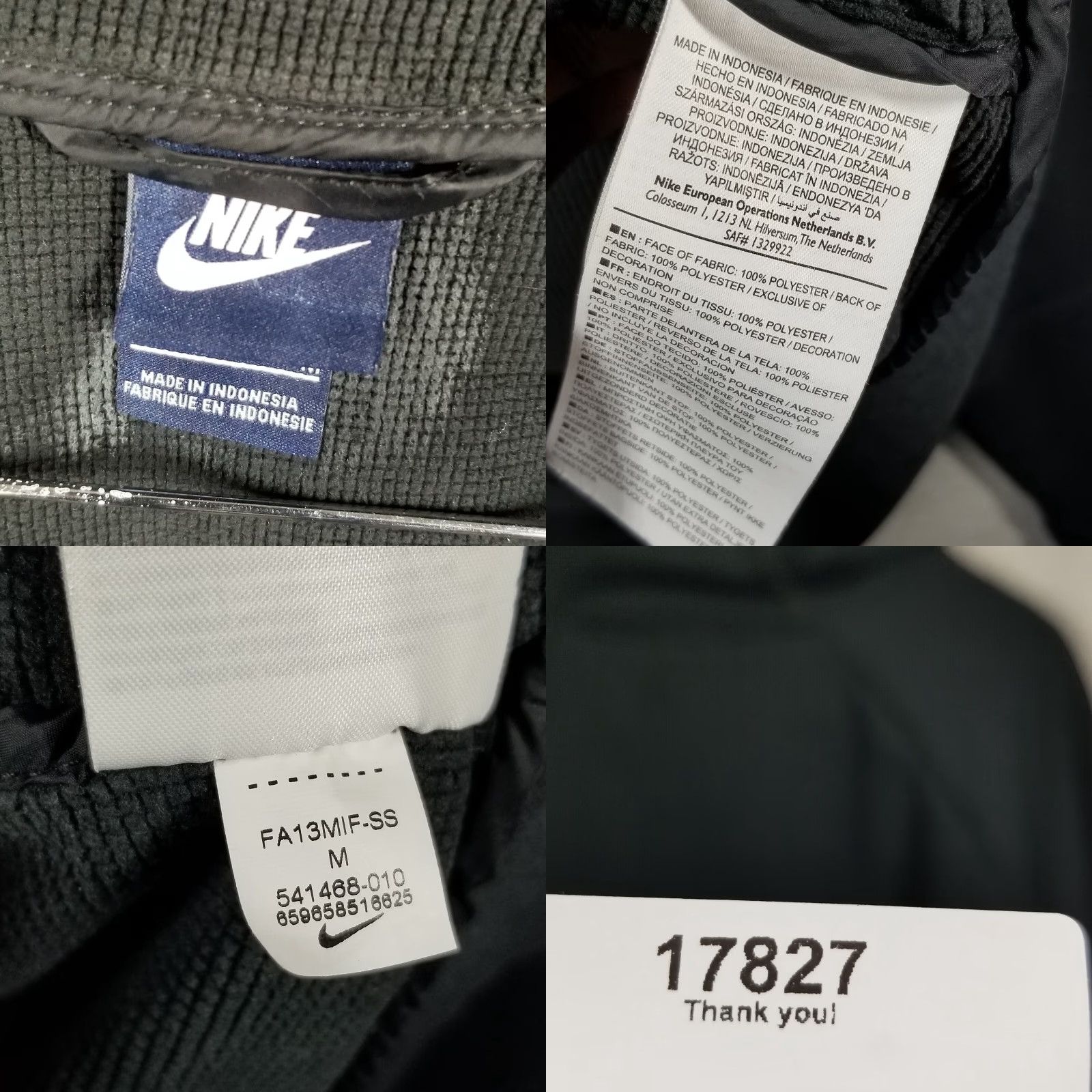 Nike Nike Tech Fleece Jacket Men Medium 541468-010 Black Hooded Sweatshirt OG Jacket Windbreaker 100% Polyester Regular Zip Full-Zip Nike Tech Fleece Size US M / EU 48-50 / 2 - 8 Thumbnail