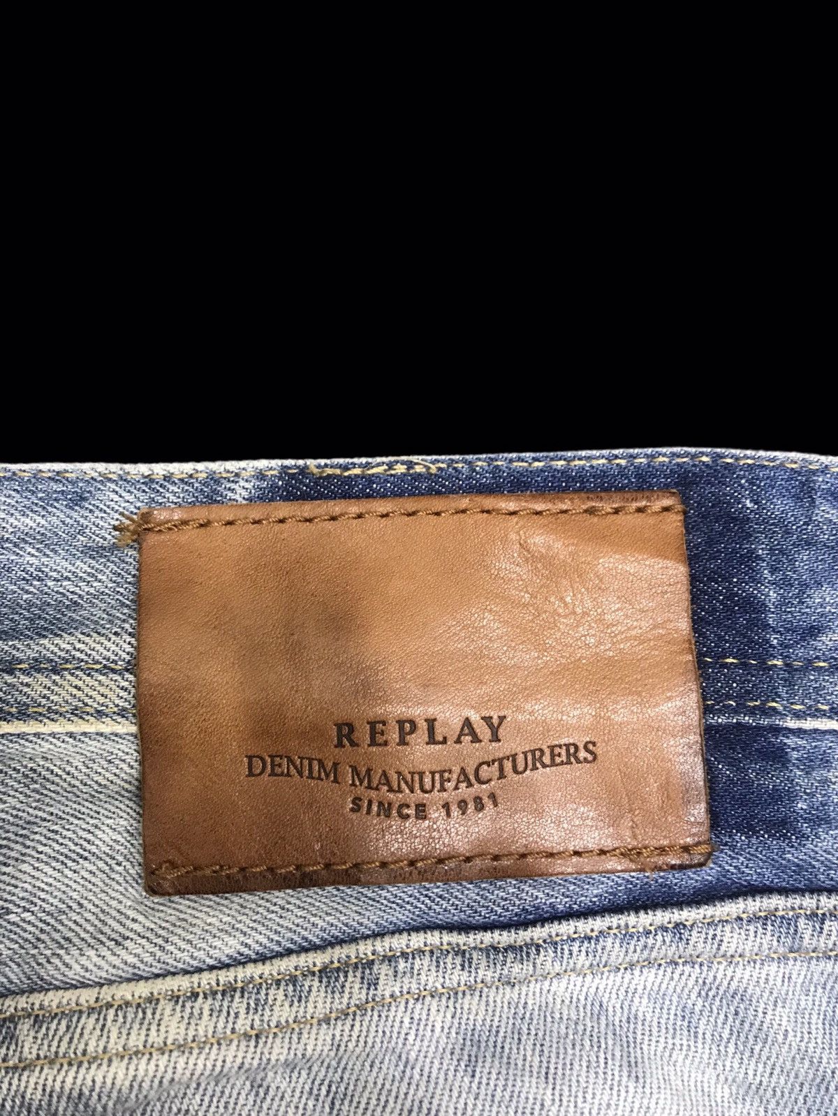 Replay 💥DENIM ART💥REPLAY CRAZY BORO PATCHWORK DENIM F189 Size US 32 / EU 48 - 18 Thumbnail
