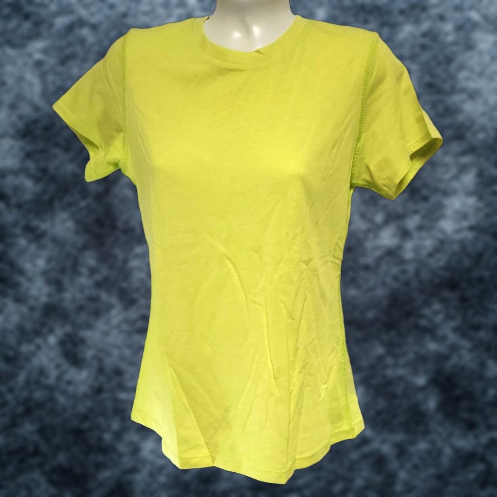 New Balance Womens New Balance WT73123 SYW Heathertech Safety Yellow Athletic Tee T-Shirt Size S / US 4 / IT 40 - 1 Thumbnail