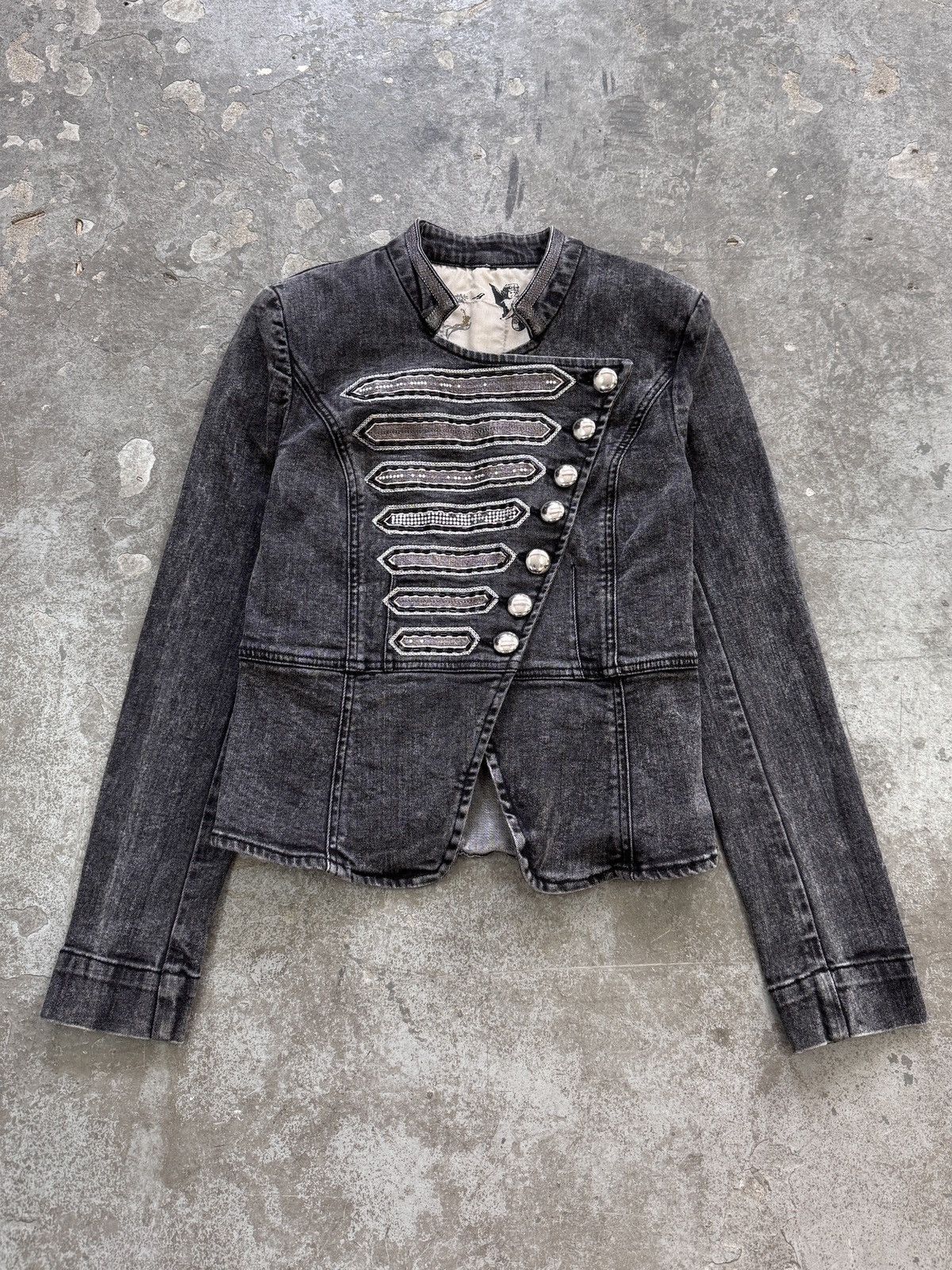 ジャケット・アウター Women's denim Napoleon Jacket opium y2k Vintage Avant Garde Opium y2k Napoleon Denim Jacket