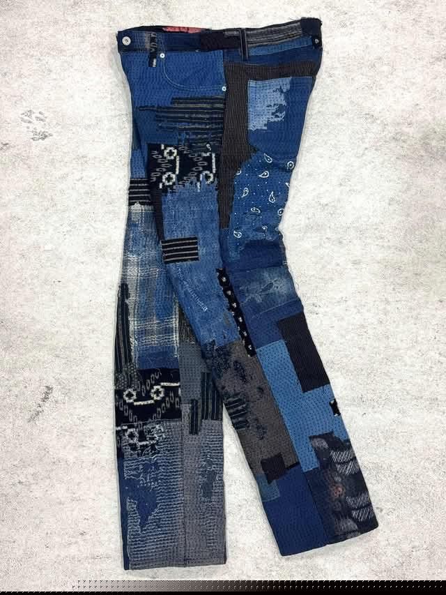 Japanese Brand **CUSTOM** Boro denim jeans Size US 34 / EU 50 - 5 Thumbnail