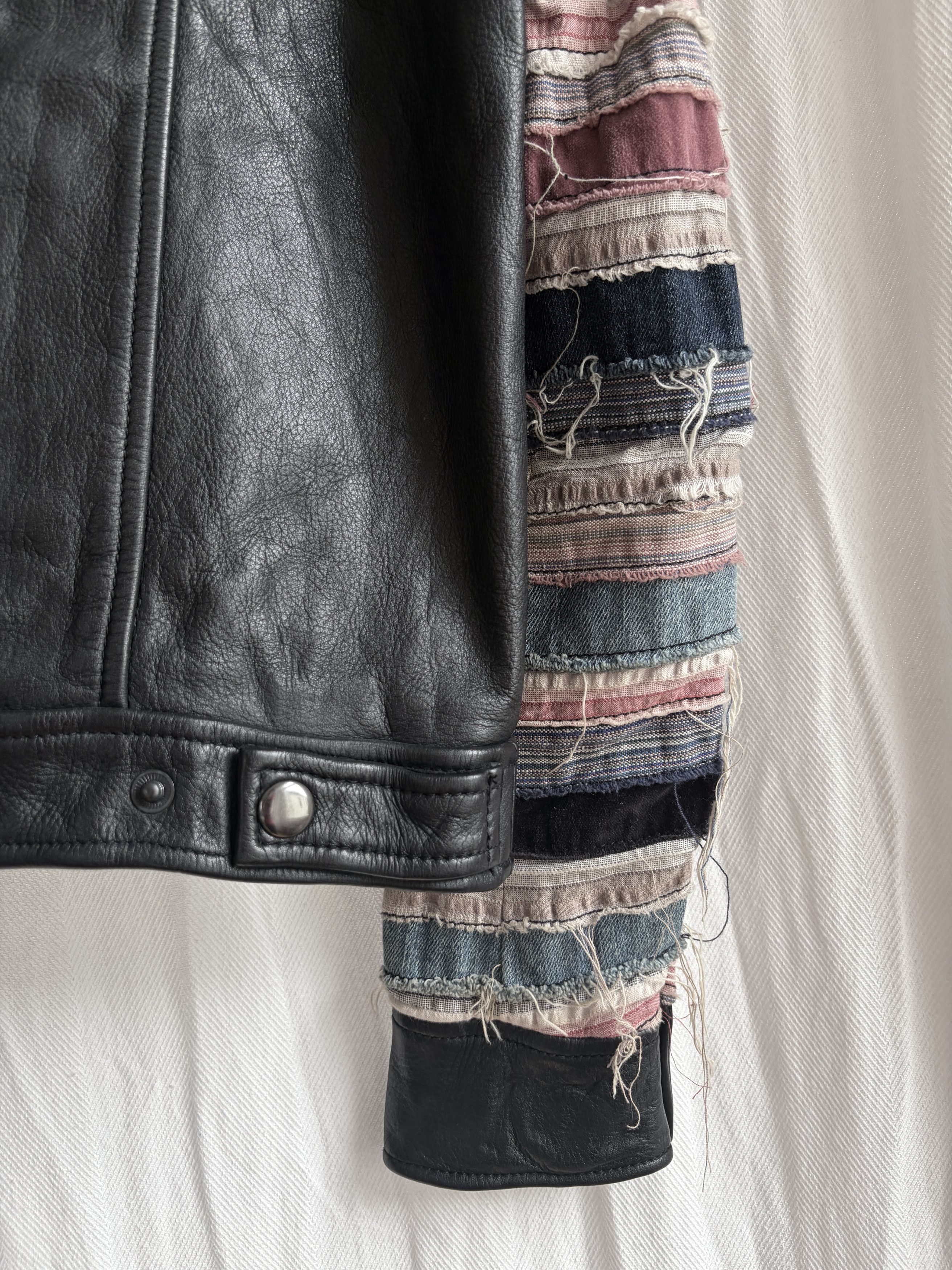 Acne Studios x Beams AW10 Patchwork Sleeve Leather Jacket Size M / US 6-8 / IT 42-44 - 5 Thumbnail