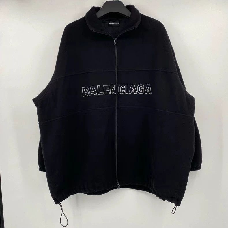 Balenciaga Balenciaga Front Letter Fleece Zip-Up Jacket Size US S / EU 44-46 / 1 - 1 Thumbnail