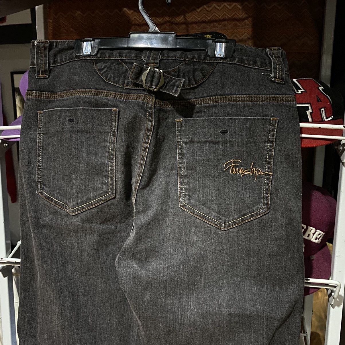 Fubu Vintage 90’s FUBU Buckle Denim Jeans Size US 32 / EU 48 - 11 Thumbnail