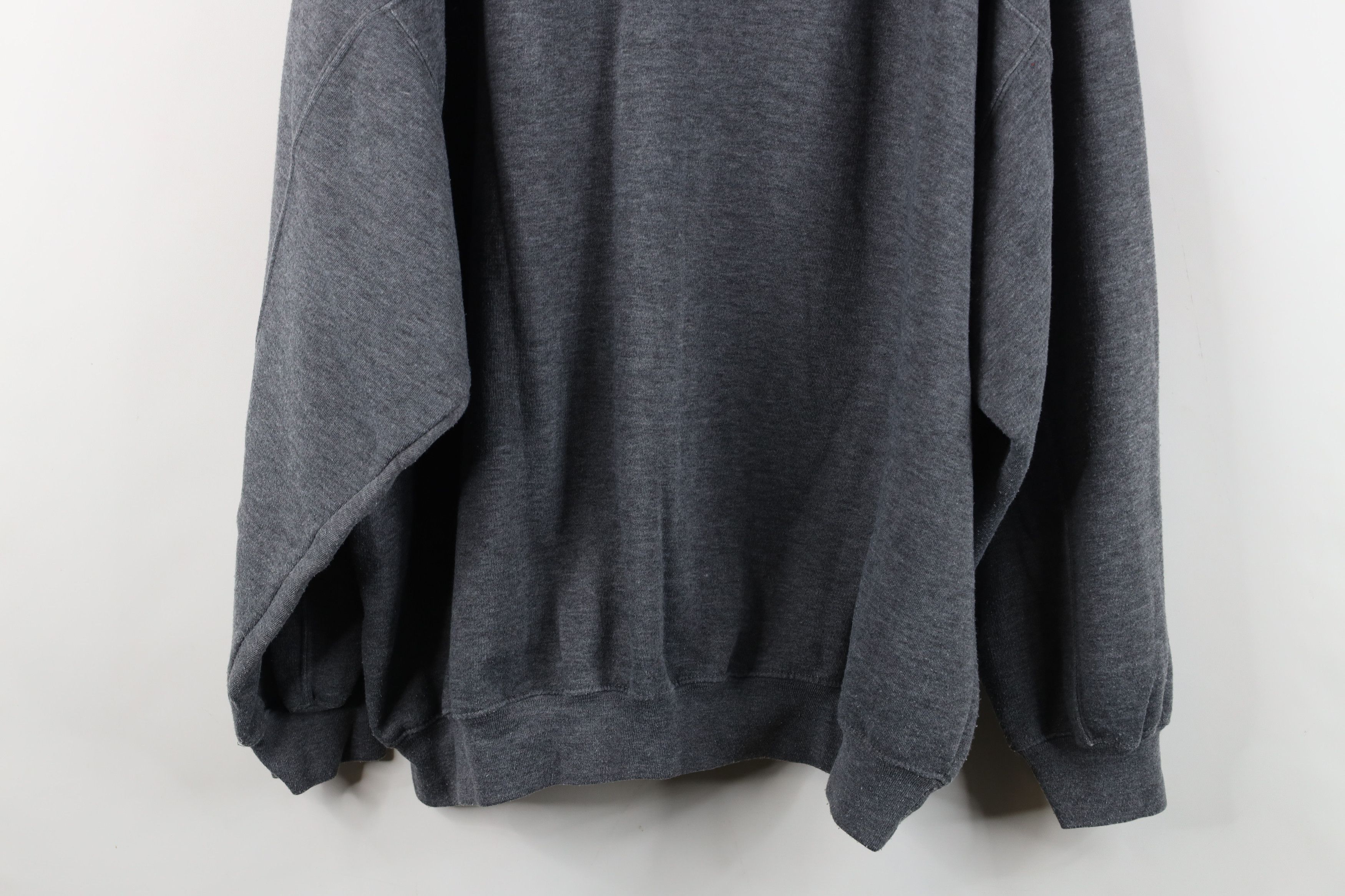 Vintage Vintage 90s Streetwear Collared Pullover Sweatshirt Gray Size US XXL / EU 58 / 5 - 11 Thumbnail