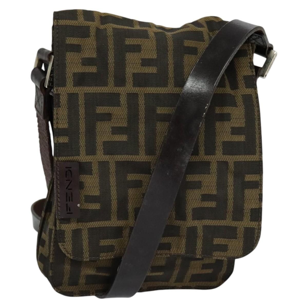 Fendi Zucca Brown Canvas Shoulder Bag (Pre-Owned) Size ONE SIZE - 1 Thumbnail