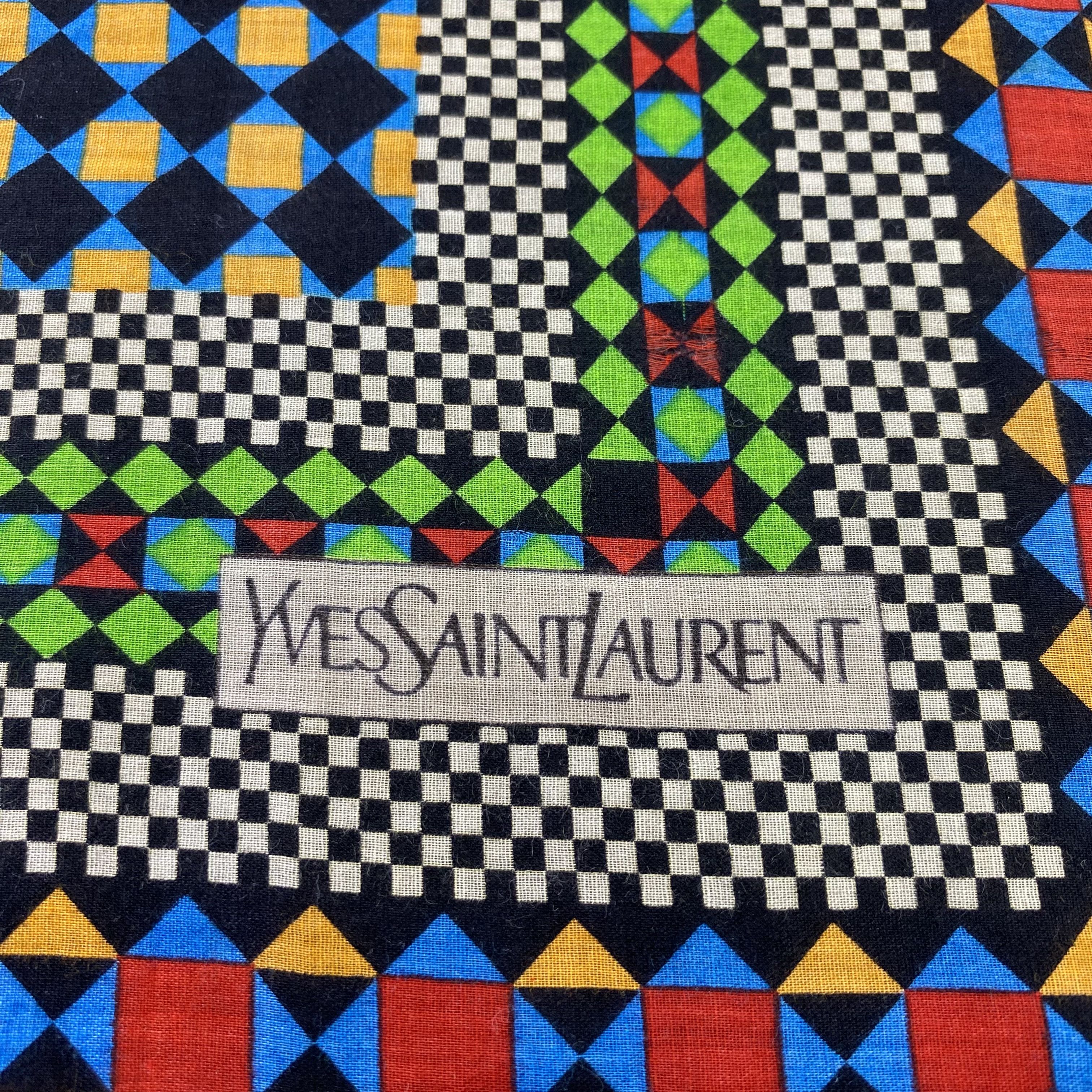 Vintage × Yves Saint Laurent Yves Saint Laurent Handkerchief / Bandana / Neckerchief-B976 Size ONE SIZE - 5 Thumbnail