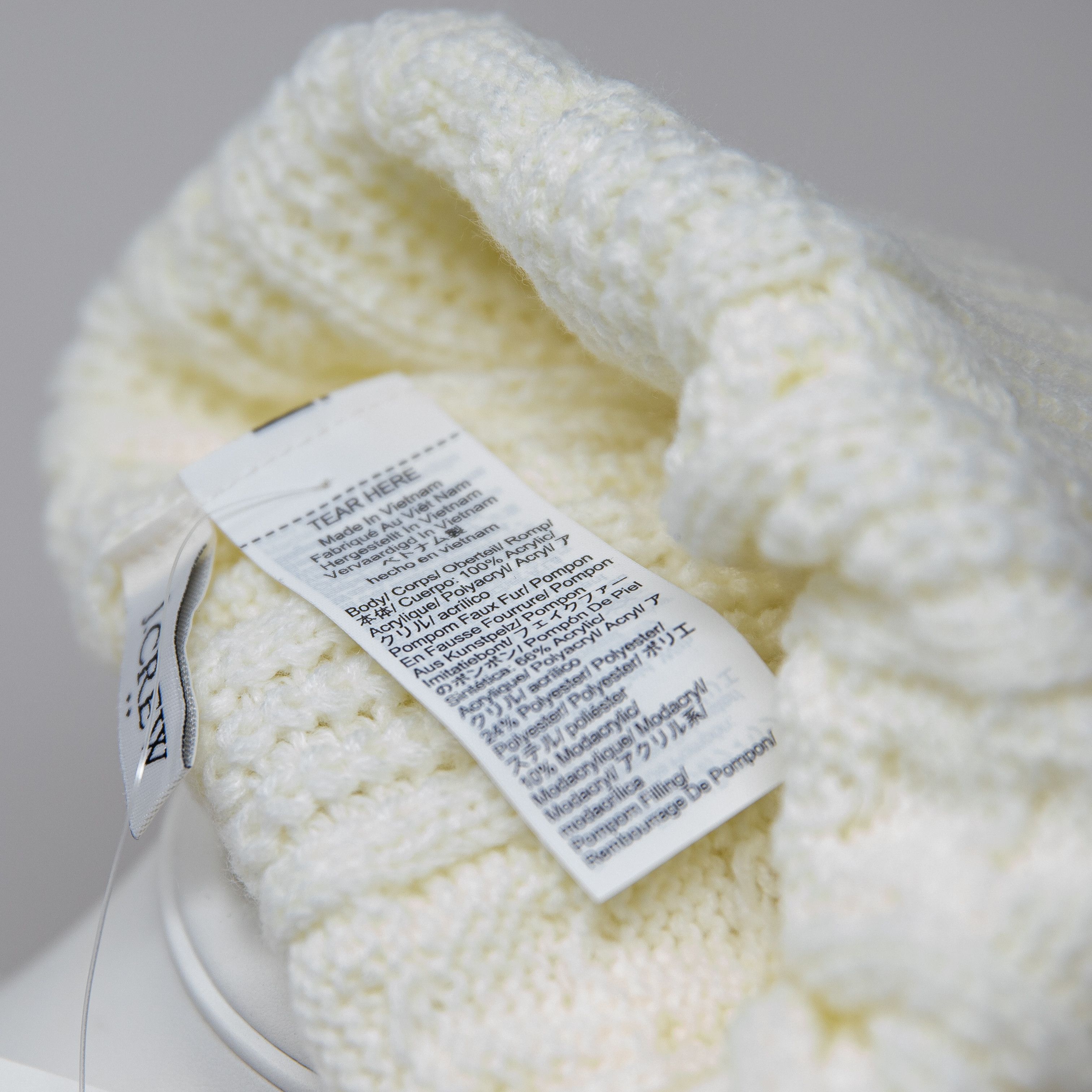 J.Crew J. Crew Cable Knit Stretch Faux Vegan Pom Size ONE SIZE - 4 Thumbnail