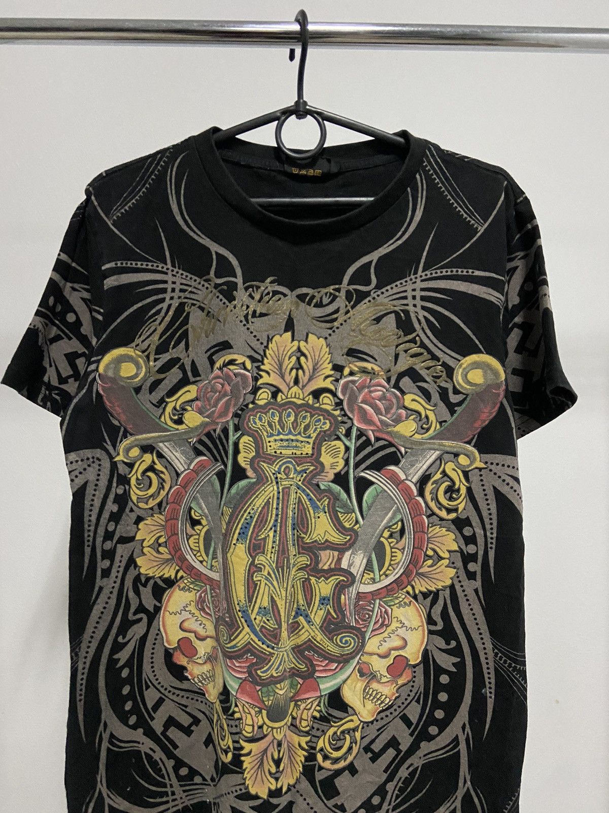 Christian Audigier × Vintage Christian audigier t shirt tattoo style vintage old school Size US XL / EU 56 / 4 - 3 Thumbnail