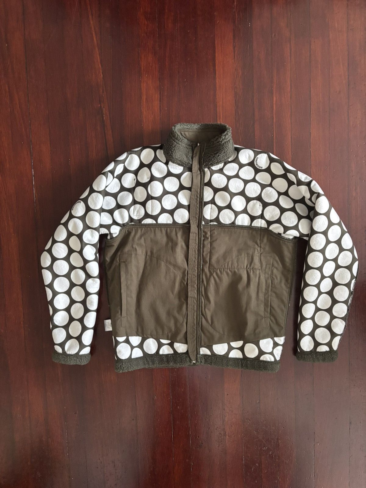 Saintwoods Saintwoods Green Reversible Polka-Dot Fleece Jacket Size US M / EU 48-50 / 2 - 7 Thumbnail