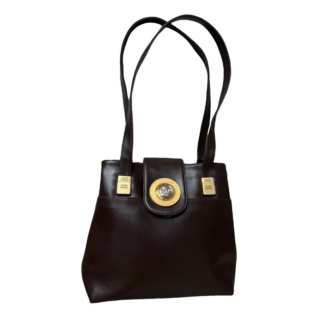 Gianni Versace Vintage Brown Shoulder Bag With Medusa Head, Women's