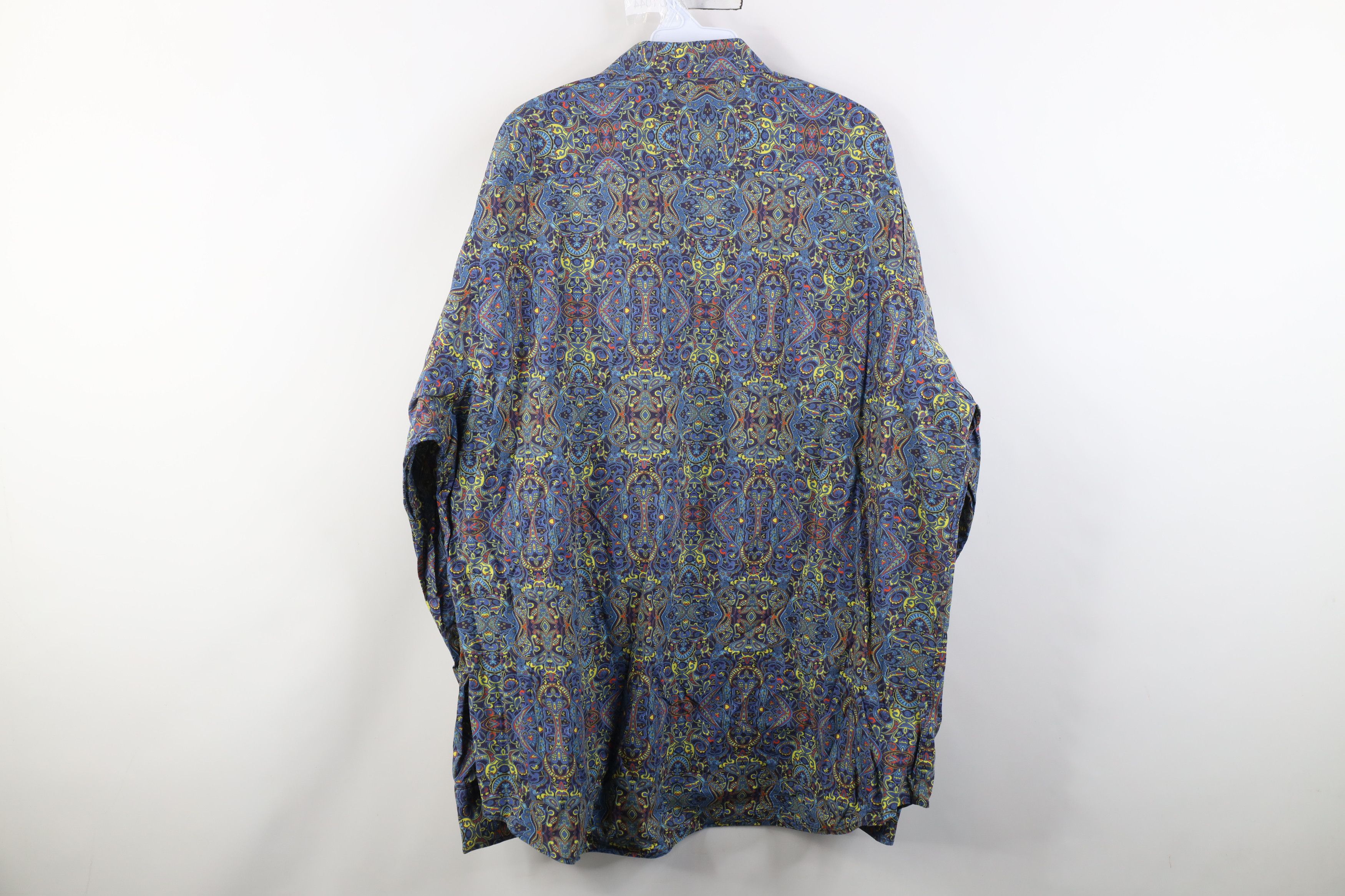 Vintage David Smith Australia Rainbow Paisley Collared Button Shirt Size US XXL / EU 58 / 5 - 11 Thumbnail
