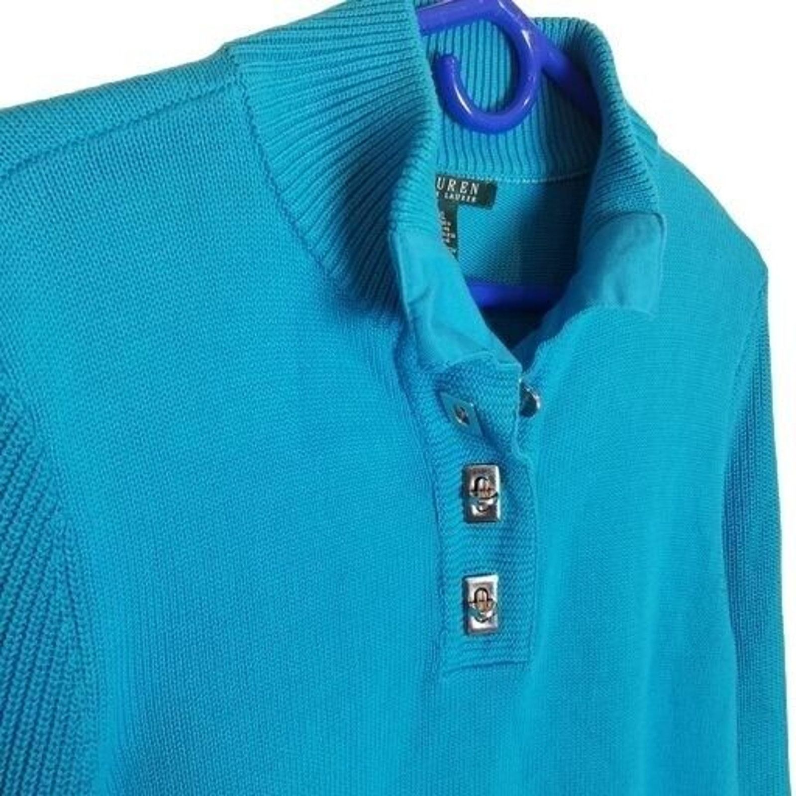 Lauren Ralph Lauren Lauren Ralph Lauren Womens Pullover Sweater XL Toggle Cotton Size XL / US 12-14 / IT 48-50 - 5 Thumbnail