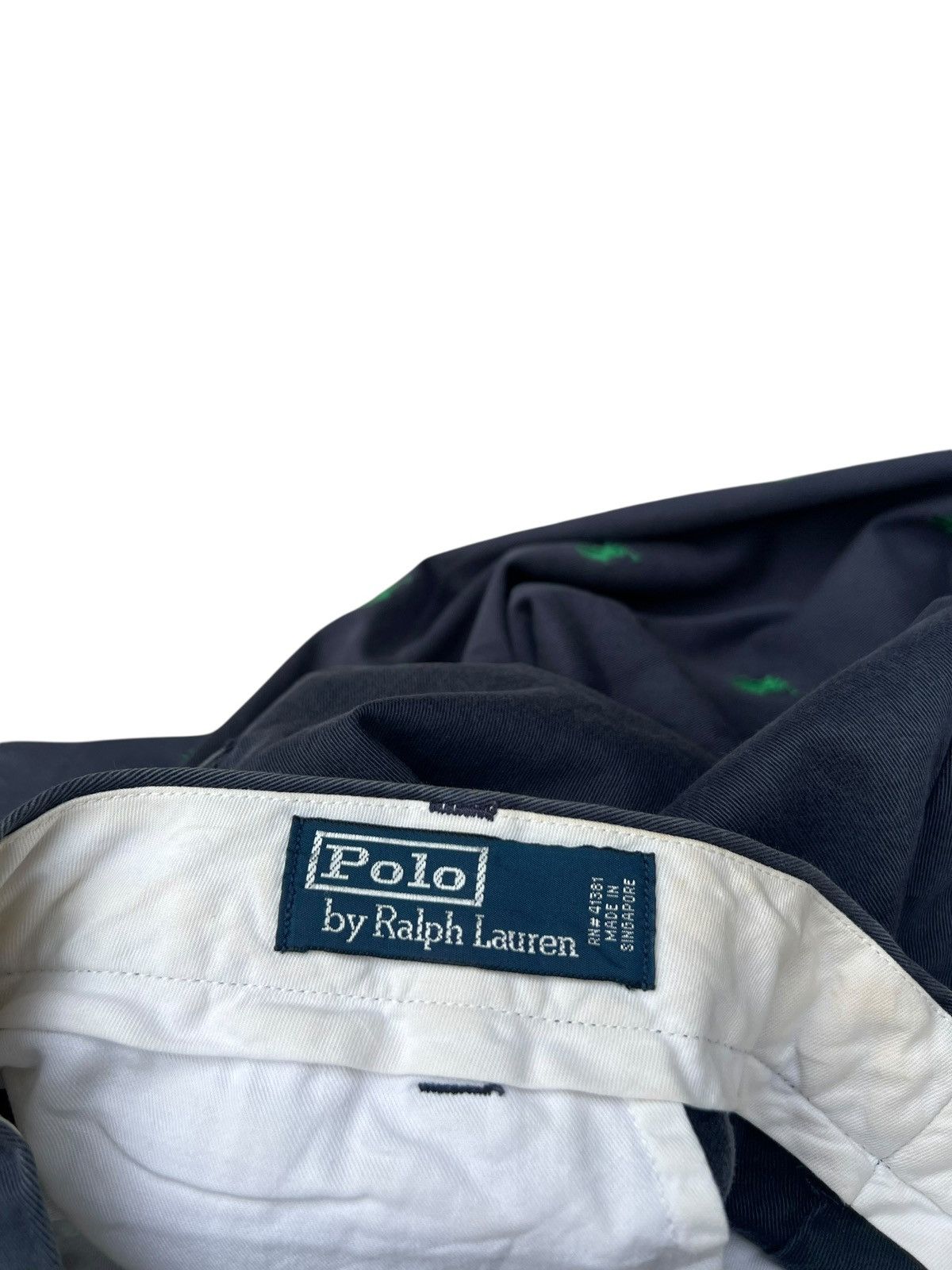 Polo Ralph Lauren Vintage 90s Polo Ralph Lauren Small Pony Faded Navy Trouser Size US 38 / EU 54 - 20 Thumbnail