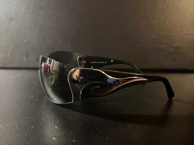Prada Oculos 2004 Prada Chrome Wave Visor Size ONE SIZE - 8 Thumbnail