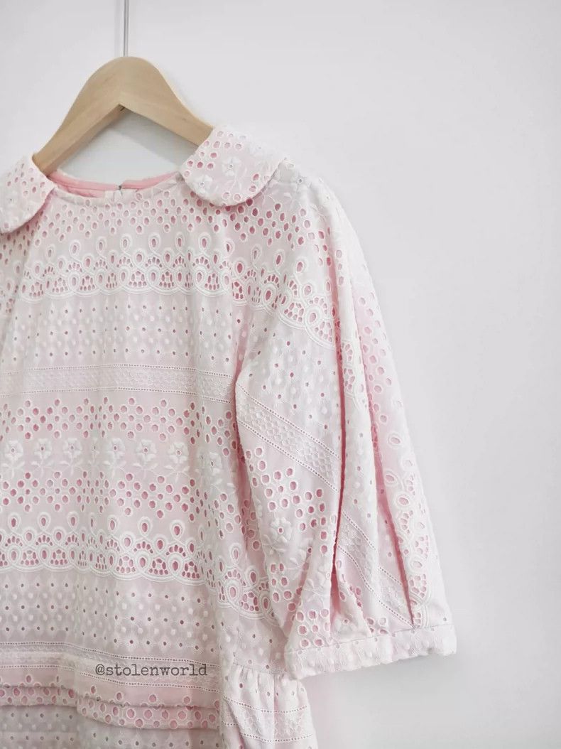 Comme des Garcons Comme Des Garcons Pale pink embroidered frill top Size XS / US 0-2 / IT 36-38 - 7 Thumbnail