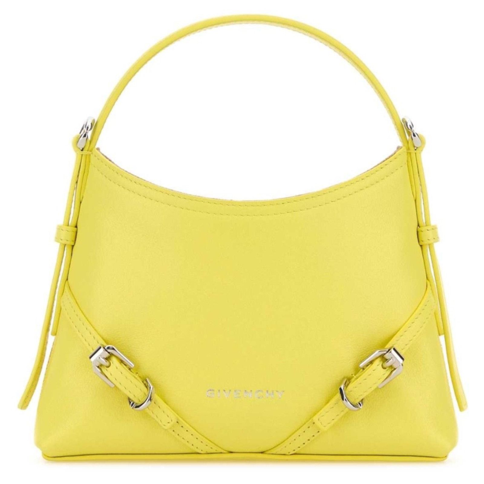 Givenchy Givenchy Voyou Nano Yellow Shiny Leather Crossbody Bag Size ONE SIZE - 1 Thumbnail