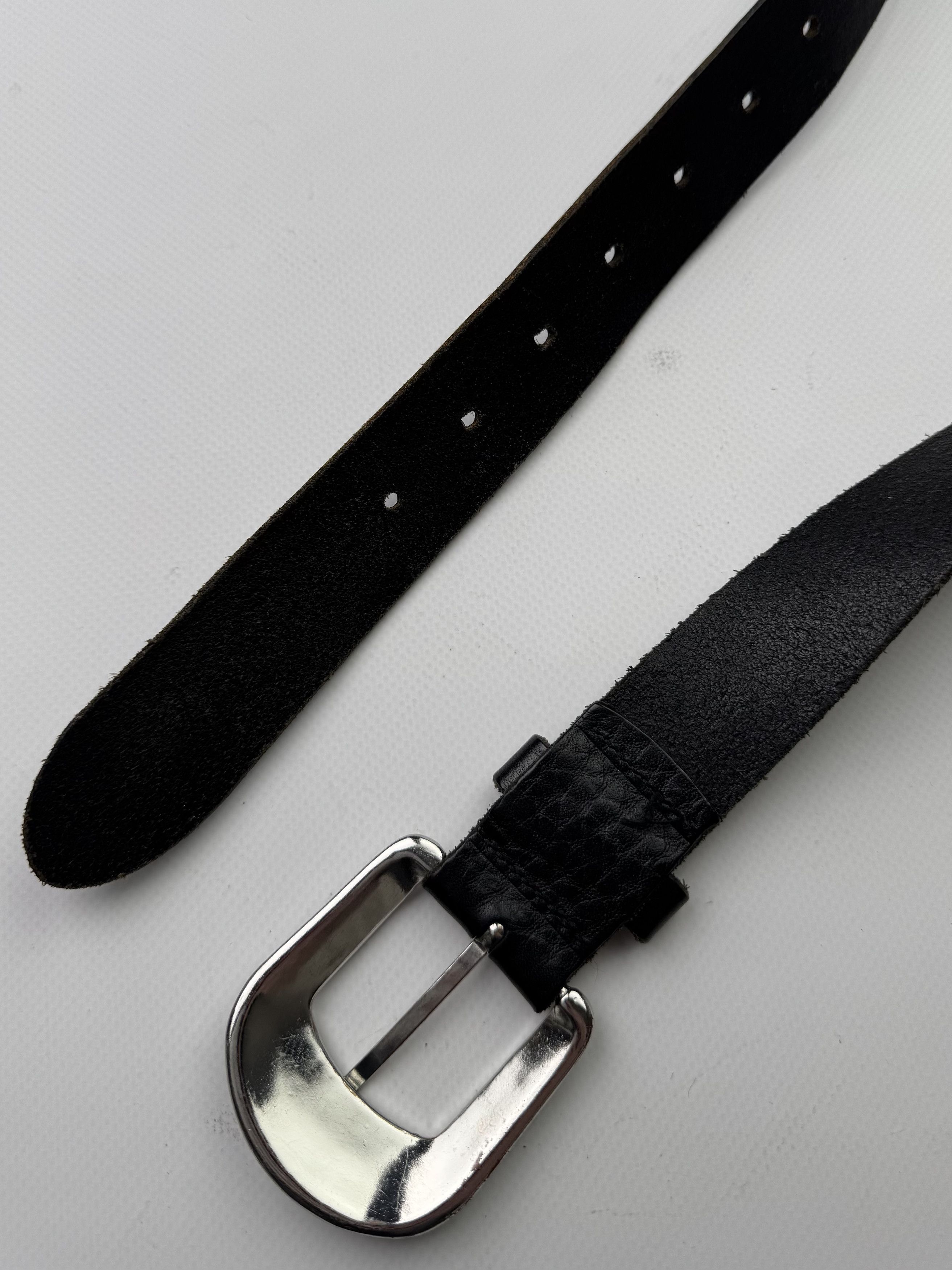 Vintage Vintage Leather Belt B518(V428)E2 Size 32 - 5 Thumbnail