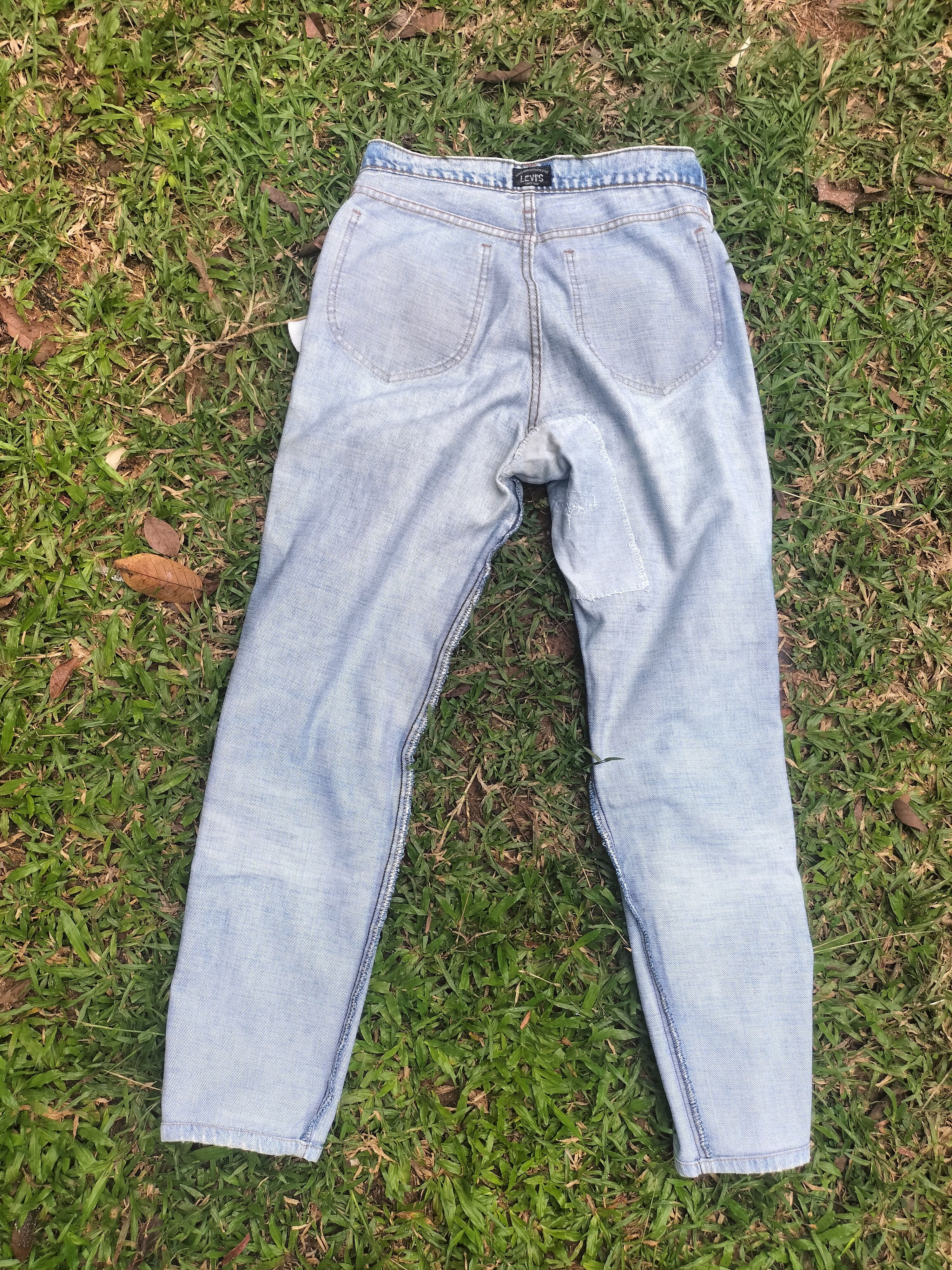 Levi's Vintage Levis Big E Asid Wash Faded Distressed black logo Size US 31 - 19 Thumbnail