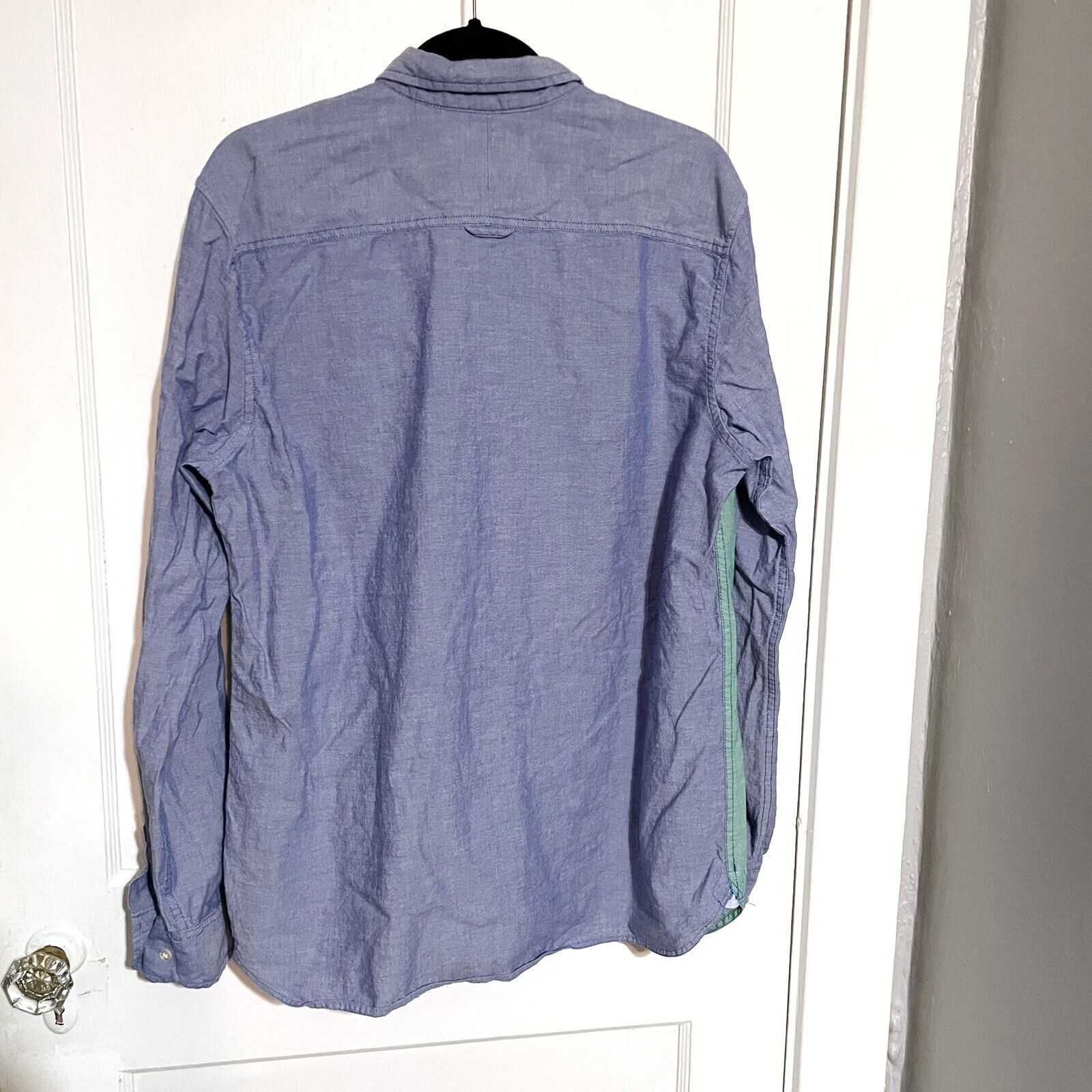 Hawkings Mcgill Hawkings McGill Button Down Shirt Blue Green Men's Large Size US L / EU 52-54 / 3 - 3 Thumbnail