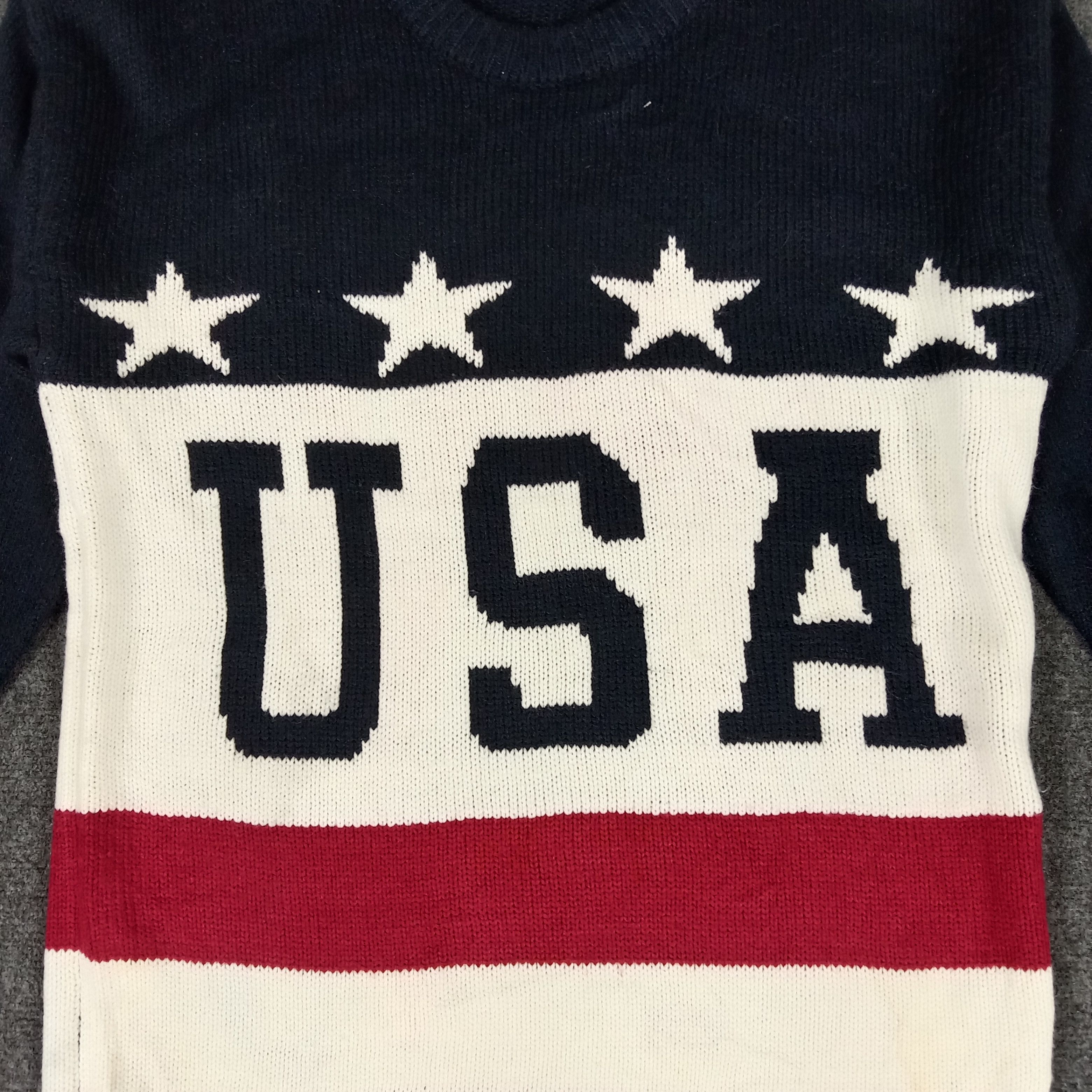 Vintage USA American Flag Design Streetwear Sweater Size US S / EU 44-46 / 1 - 2 Thumbnail