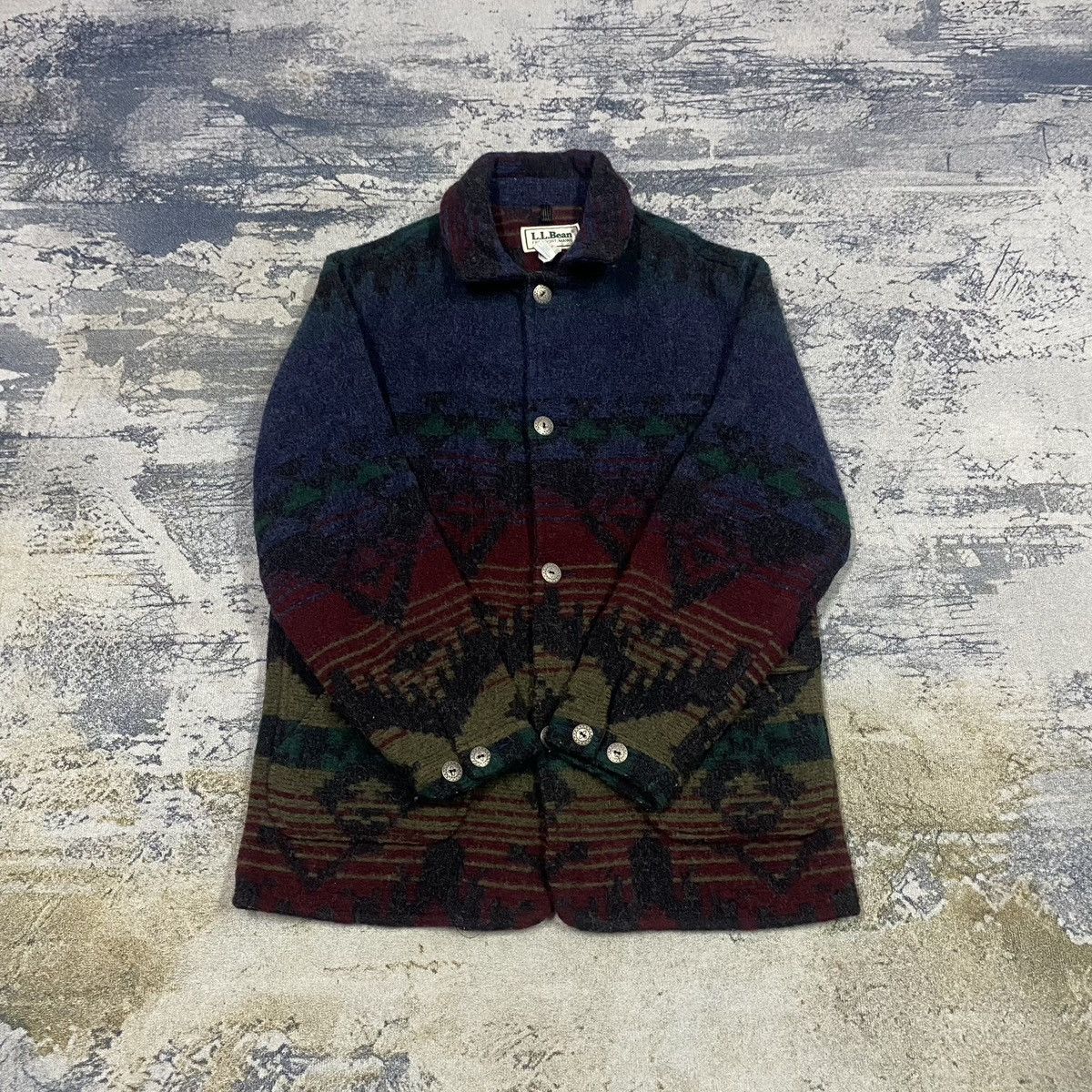L.L. Bean × Native Vintage LL Bean Aztech Navajo Wool Jacket Size US M / EU 48-50 / 2 - 3 Thumbnail