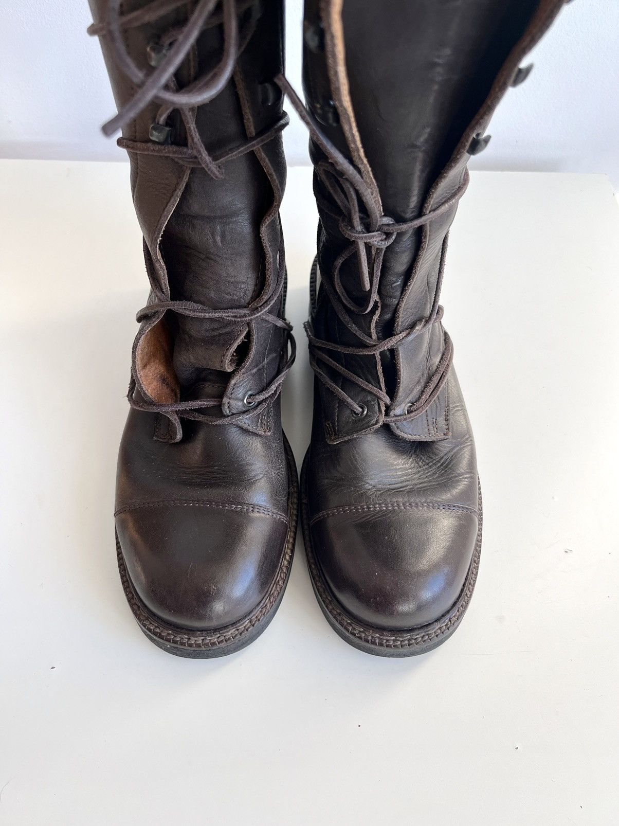 Dirk Bikkembergs Dirk Bikkembergs??? SAMPLE Wooden Heel Knee Boots Size US 11 / IT 41 - 4 Thumbnail