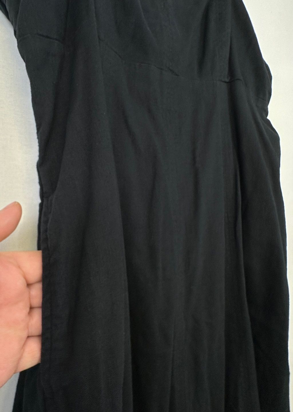 Abercrombie & Fitch Abercrombie & Fitch Black Linen Blend Maxi Dress XLP Size XL / US 12-14 / IT 48-50 - 8 Thumbnail