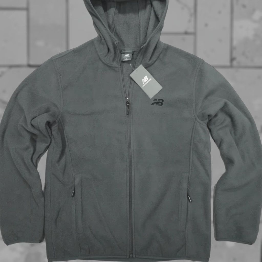 New Balance New Balance Hoodie Full Zip Jacket Men S Fleece Hooded Grey Relaxed Zip Jacket Size US S / EU 44-46 / 1 - 1 Thumbnail