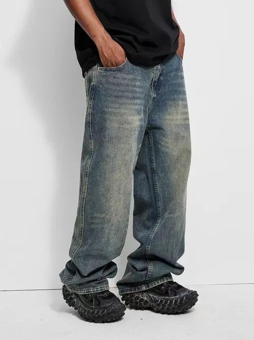 Japanese Brand High Street Washed Loose Vintage Casual Jeans Size US 32 / EU 48 - 3 Thumbnail