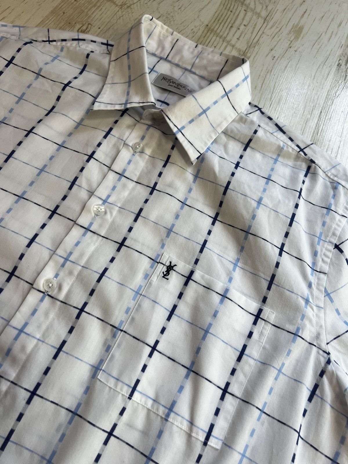 Yves Saint Laurent Yves Saint Laurent Vintage Plaid Shirt – Size XL Size US XL / EU 56 / 4 - 6 Thumbnail