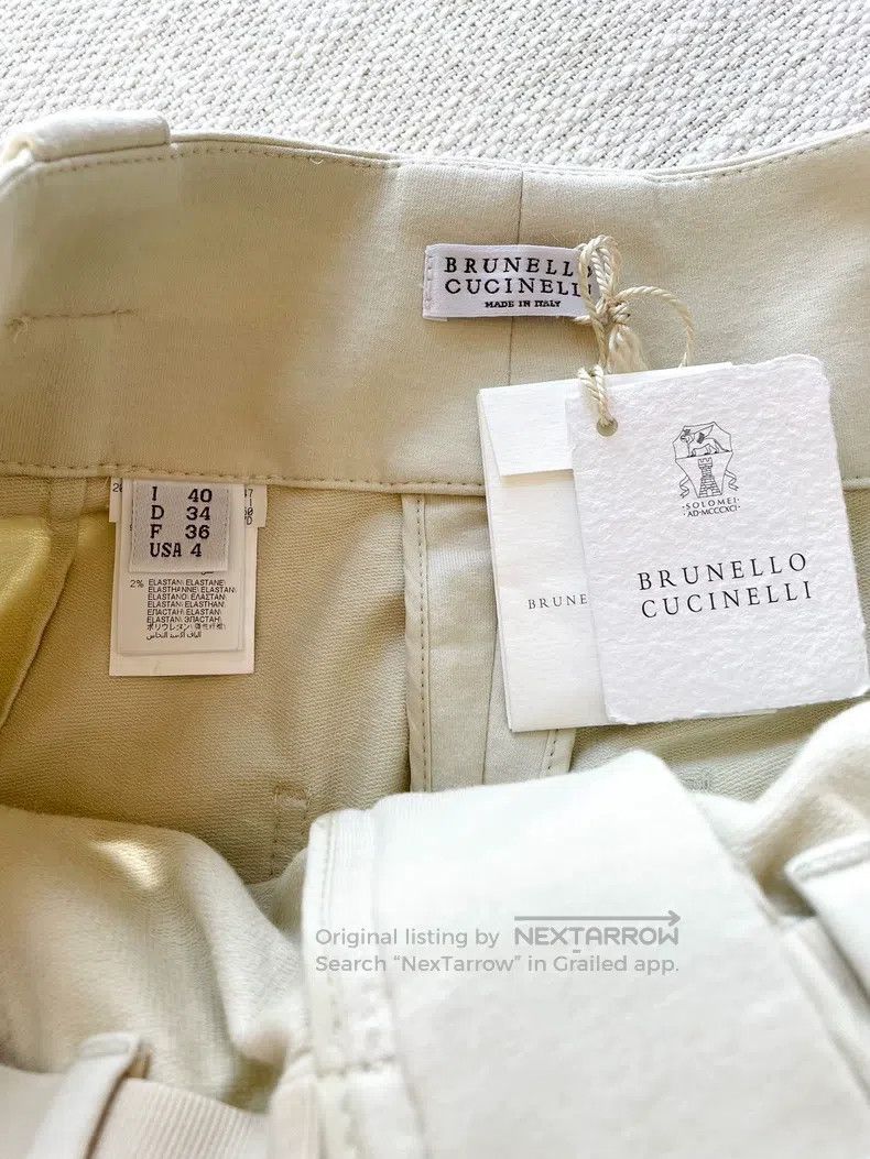 Brunello Cucinelli Brunello Cucinelli Tapered pure cotton casual sweatpants, Size 26" / US 2 / IT 38 - 5 Thumbnail
