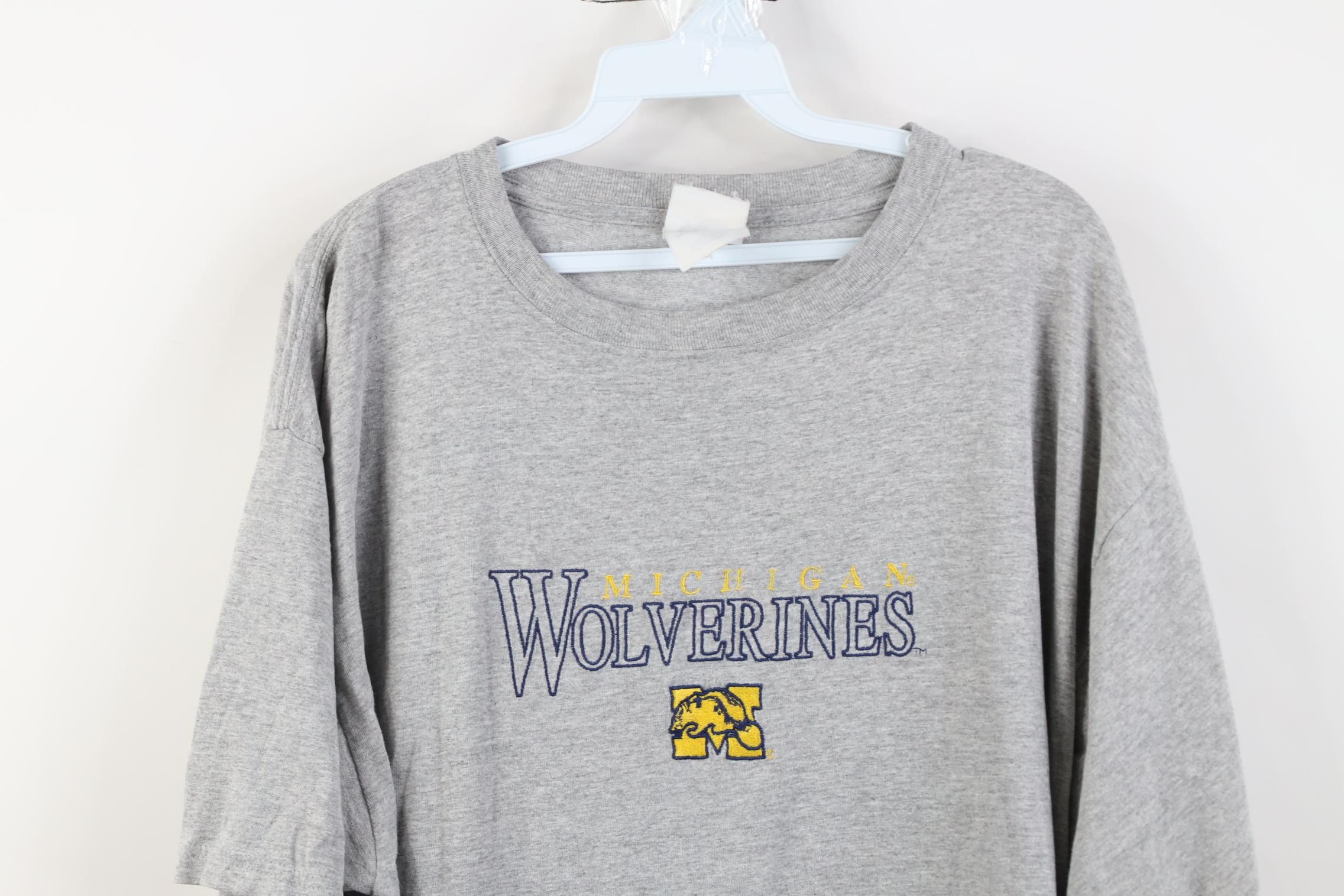 Vintage Vintage 90s University of Michigan Short Sleeve T-Shirt Size US XL / EU 56 / 4 - 2 Thumbnail