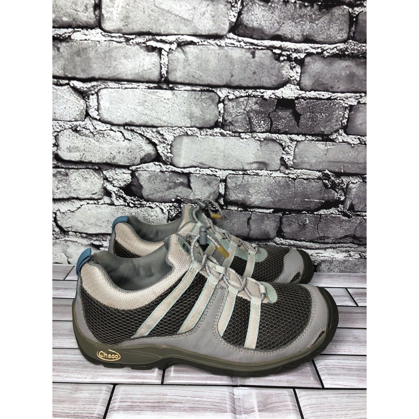 Chaco Chaco Suntrail Mist Gray Mesh Blue Casual Trail Hiking Shoes Size US 7.5 / IT 37.5 - 11 Thumbnail