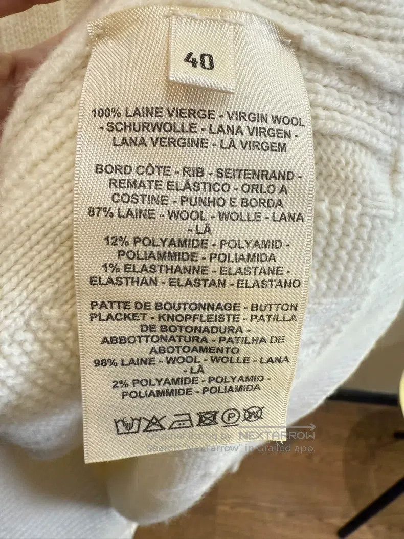 Hermes Hermes Women's Knit Open Cardigan, Cream White Size S / US 4 / IT 40 - 6 Thumbnail