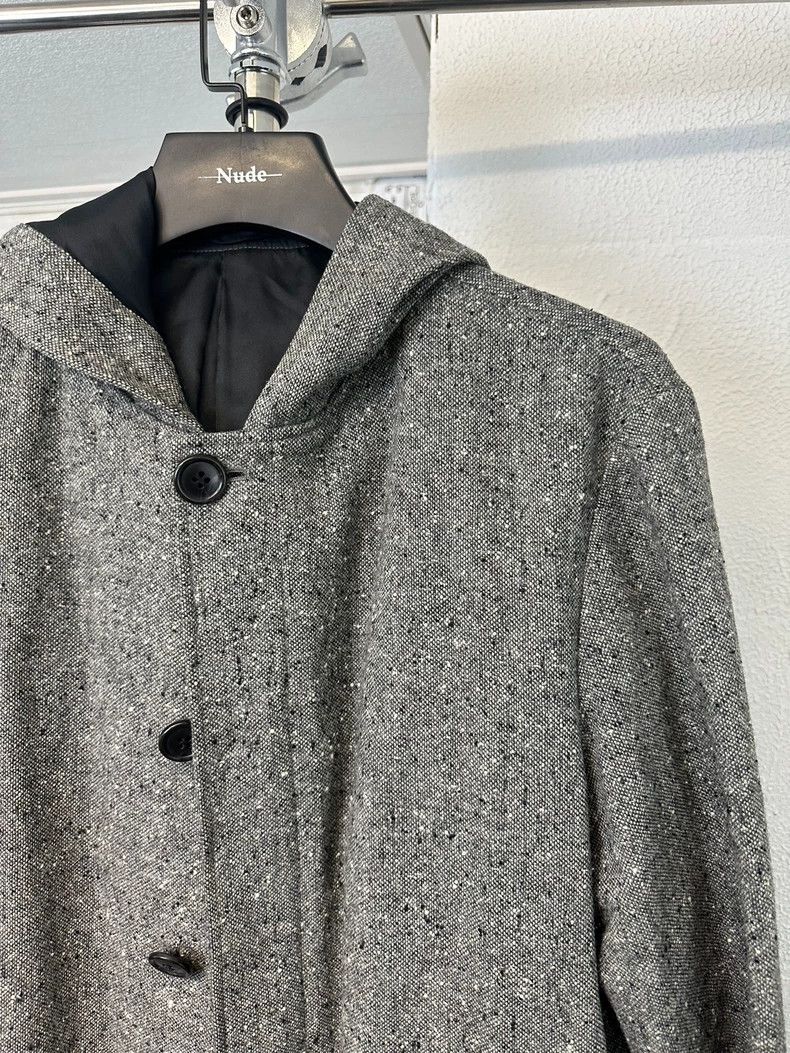 Yohji Yamamoto yohji yamamotoSnow pattern coarse fabric hooded coat 2502-N Size US M / EU 48-50 / 2 - 5 Thumbnail