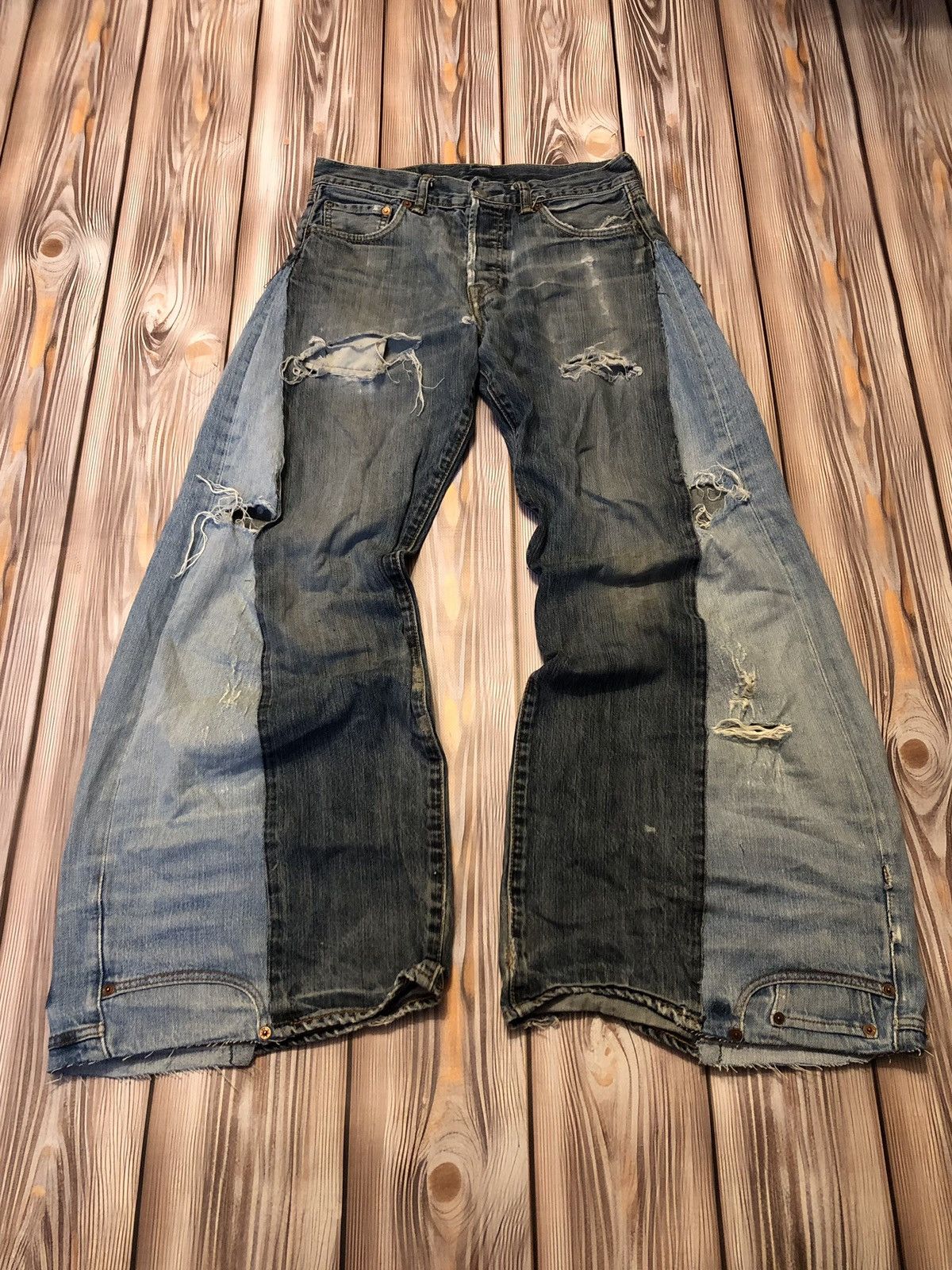 Pre-owned Hysteric Glamour X If Six Was Nine Vintage If Six Was Nine Style Baggy Levi's Jeans Y2k In Dark Blue