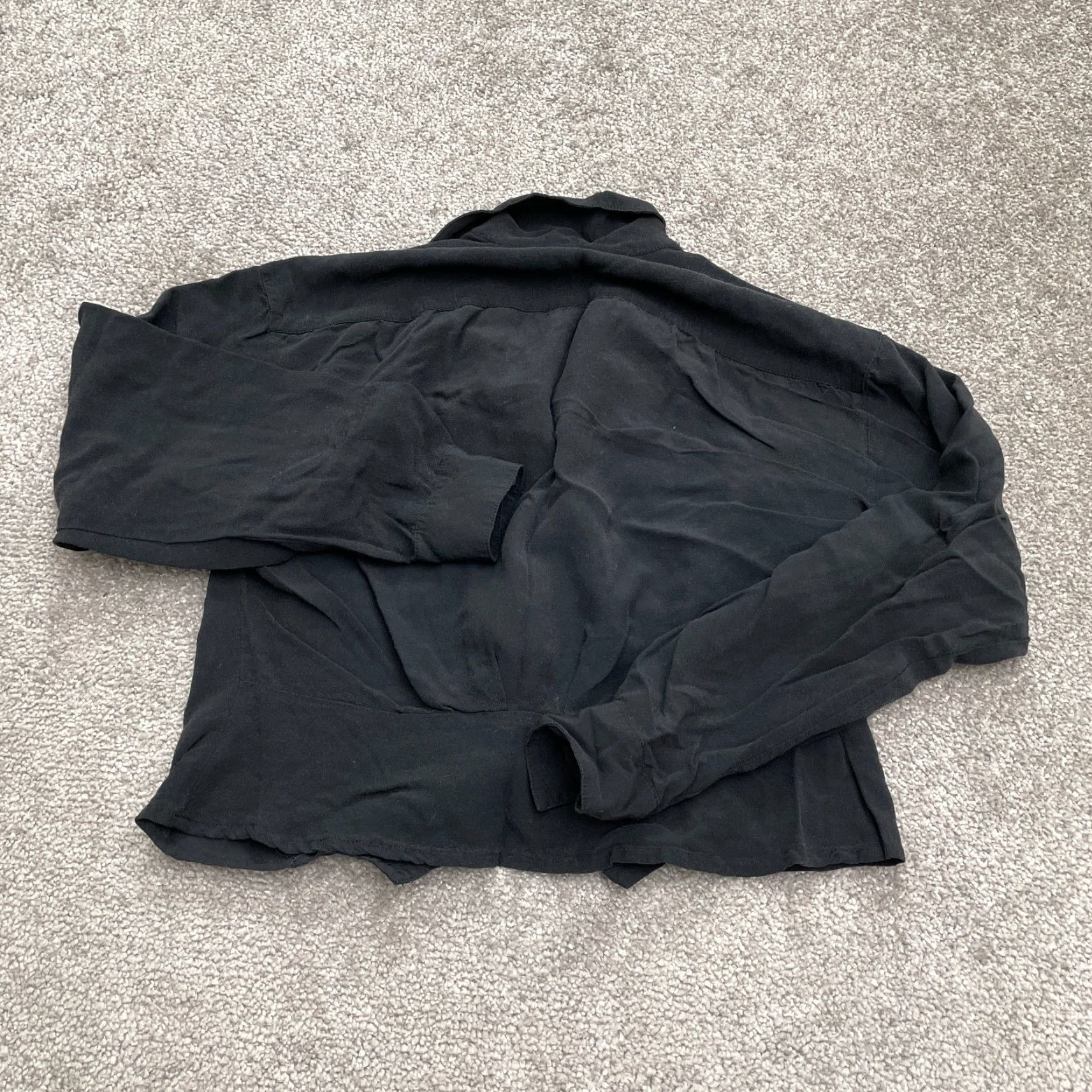 Vintage TOTO n KO Cropped Jacket Womens Small Black Button Down Long Sleeve Casual Regular Fit Size S / US 4 / IT 40 - 2 Thumbnail