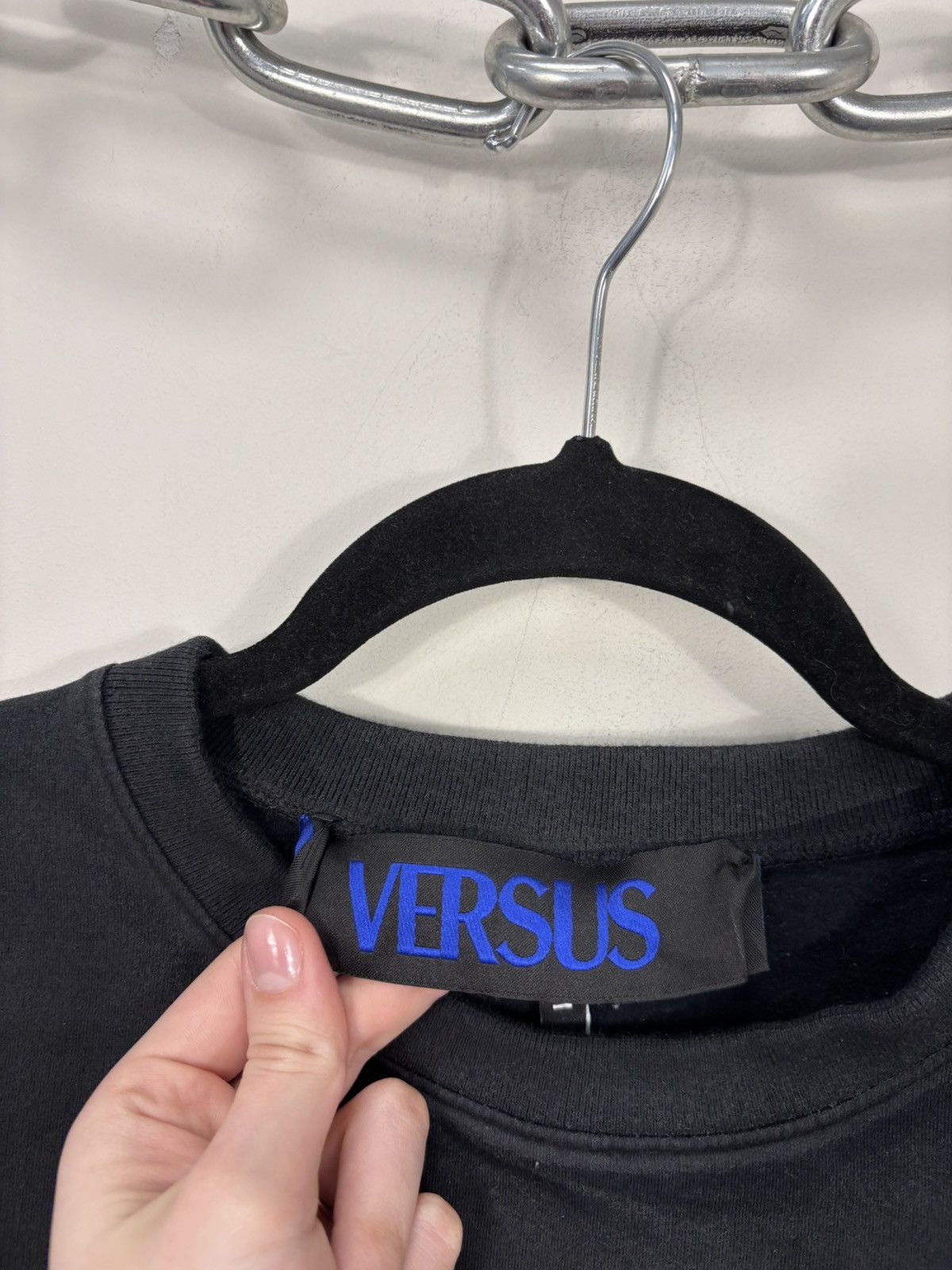 Versus Versace Gianni Versace Versus Men’s Big Logo Black Sweatshirt Size US M / EU 48-50 / 2 - 9 Thumbnail